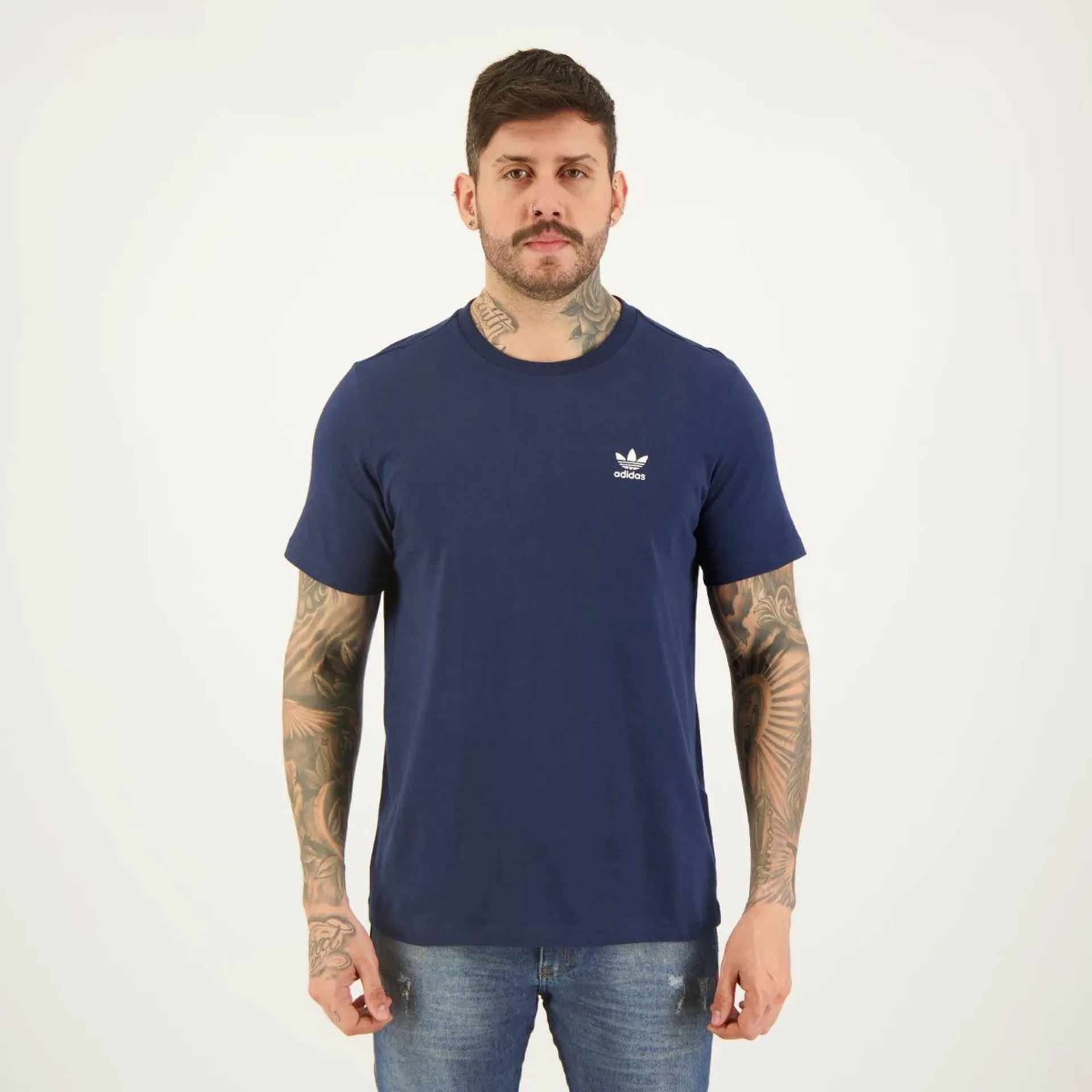 Camiseta Adidas Trefoil Essentials Marinho