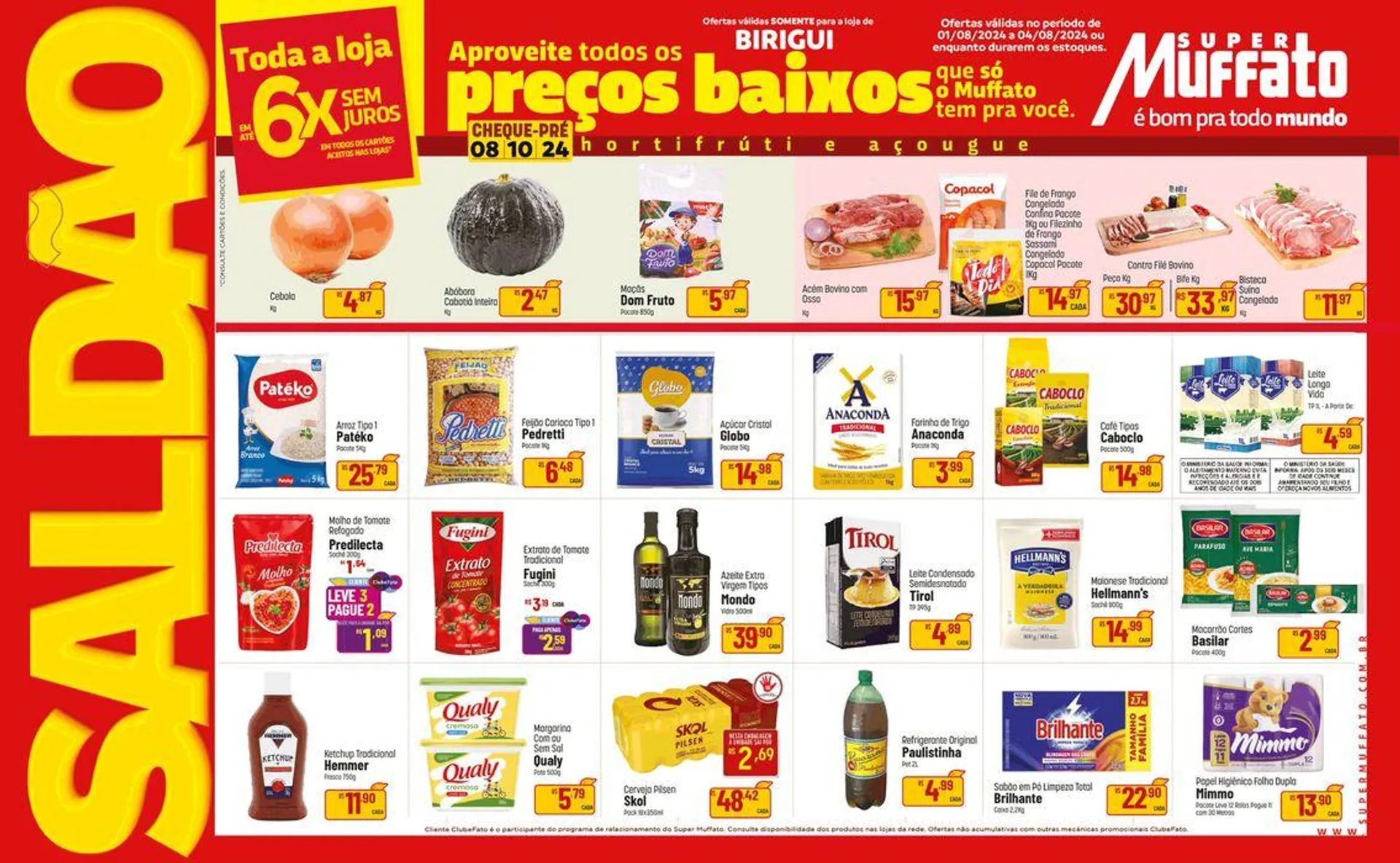 Encarte de Encarte Super Muffato 1 de agosto até 4 de agosto 2024 - Pagina 1