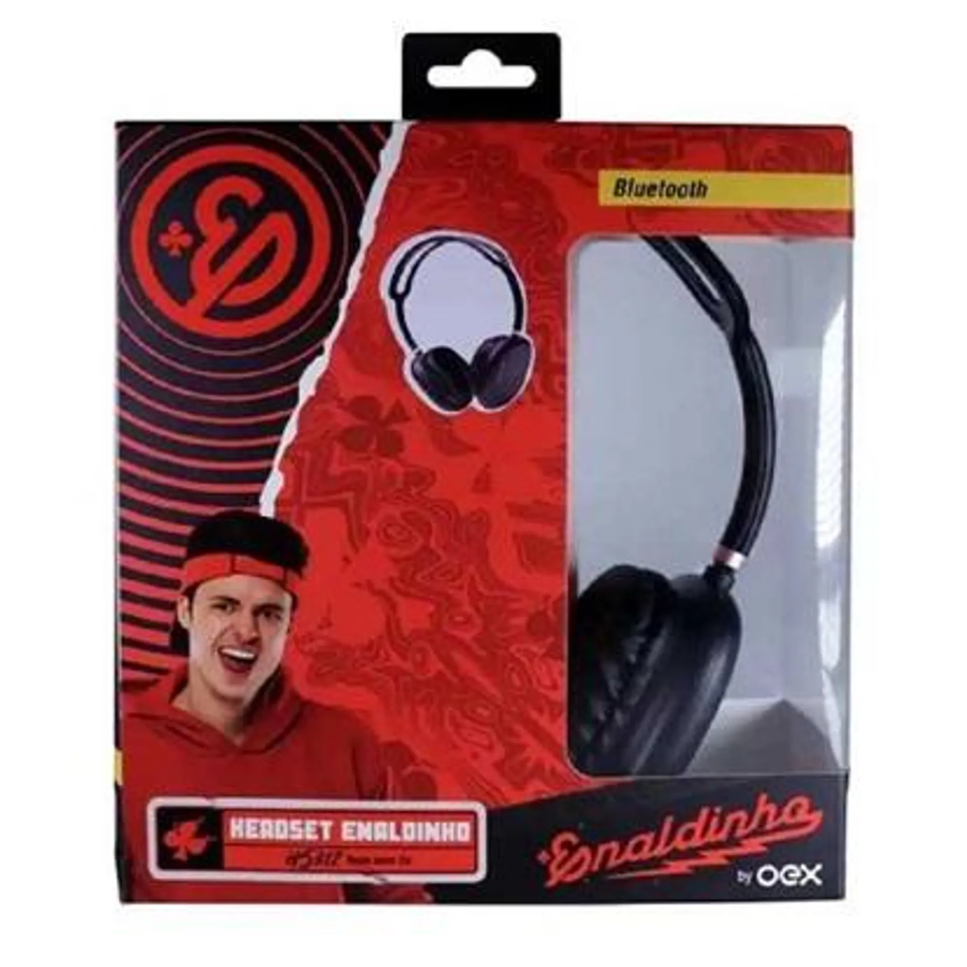 Fone Headset Bluetooth Enaldinho Preto HS312 Oex