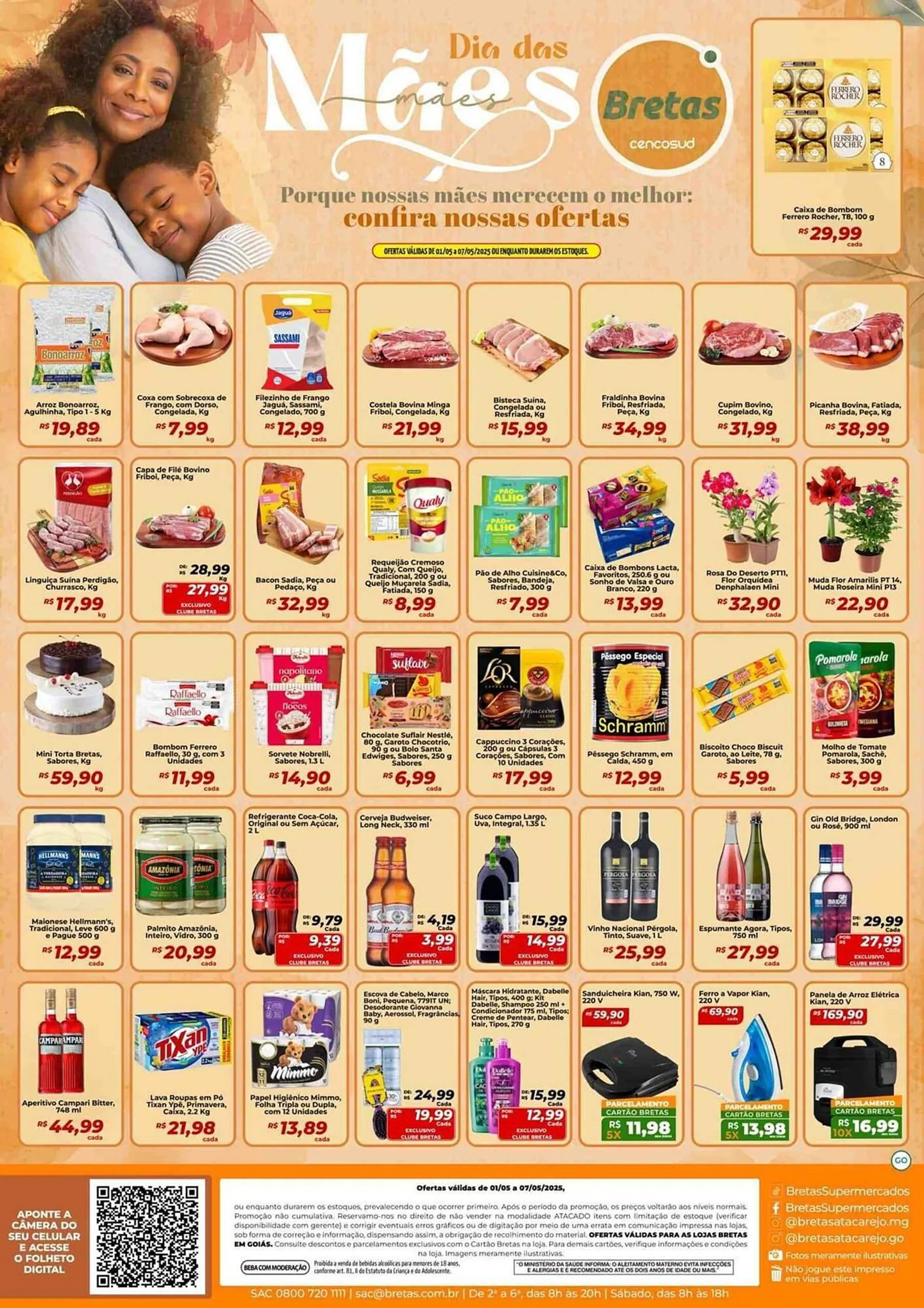 Encarte de Catálogo Supermercados Bretas 2 de maio até 7 de maio 2025 - Pagina 1