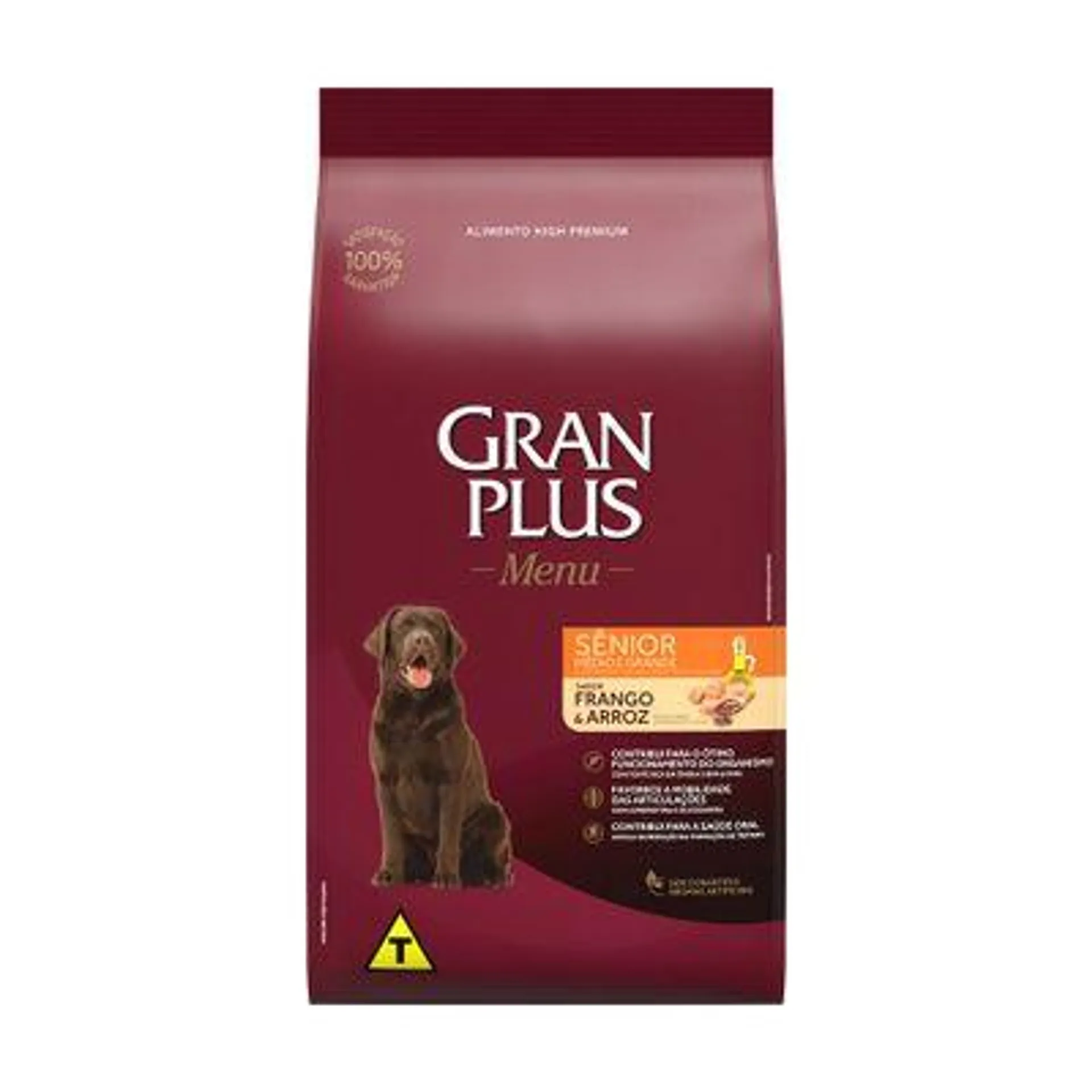 Ração GranPlus Menu Cães Sênior Portes Médio e Grande Frango e Arroz 3 kg