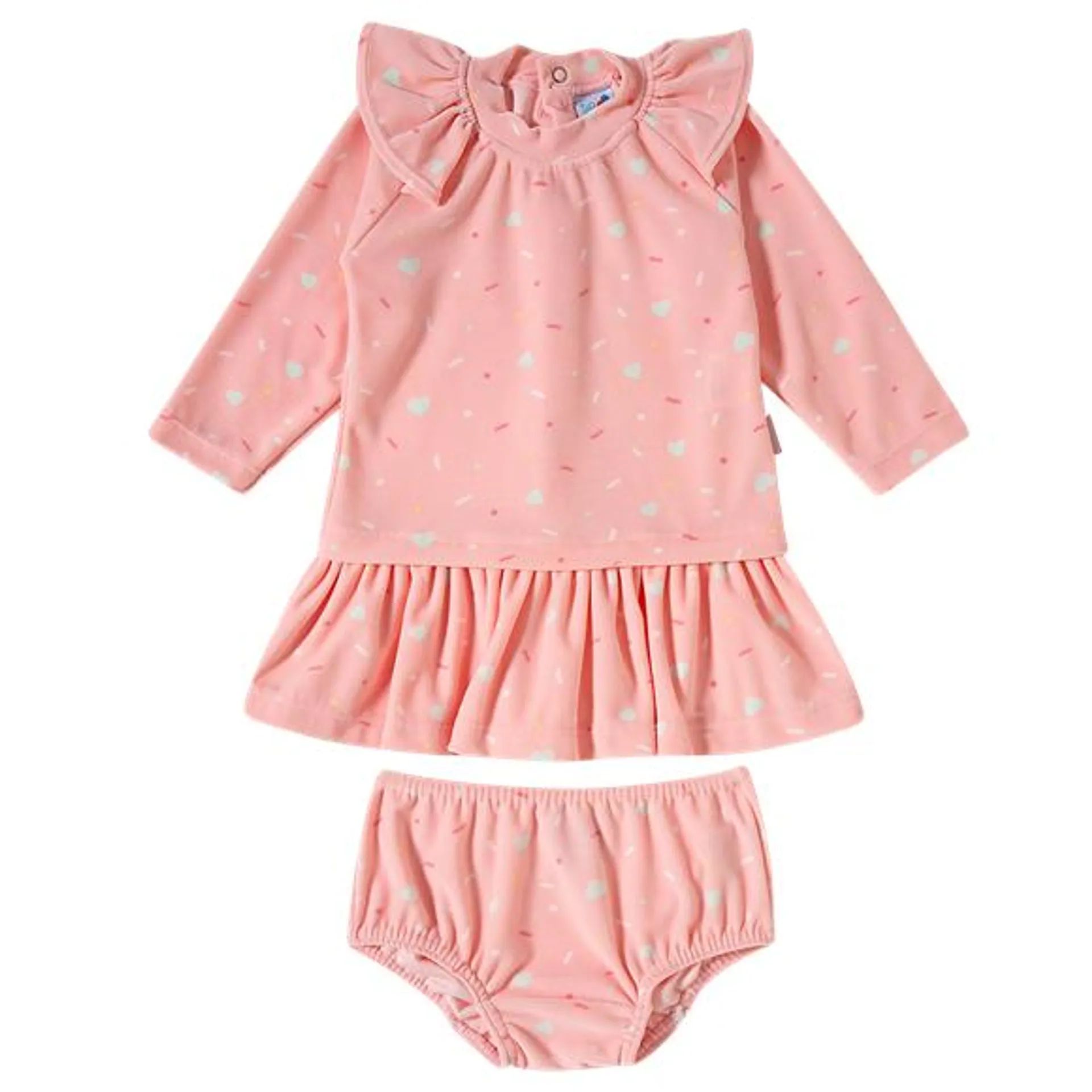 Vestido manga longa com calcinha abc plush bebê tip top