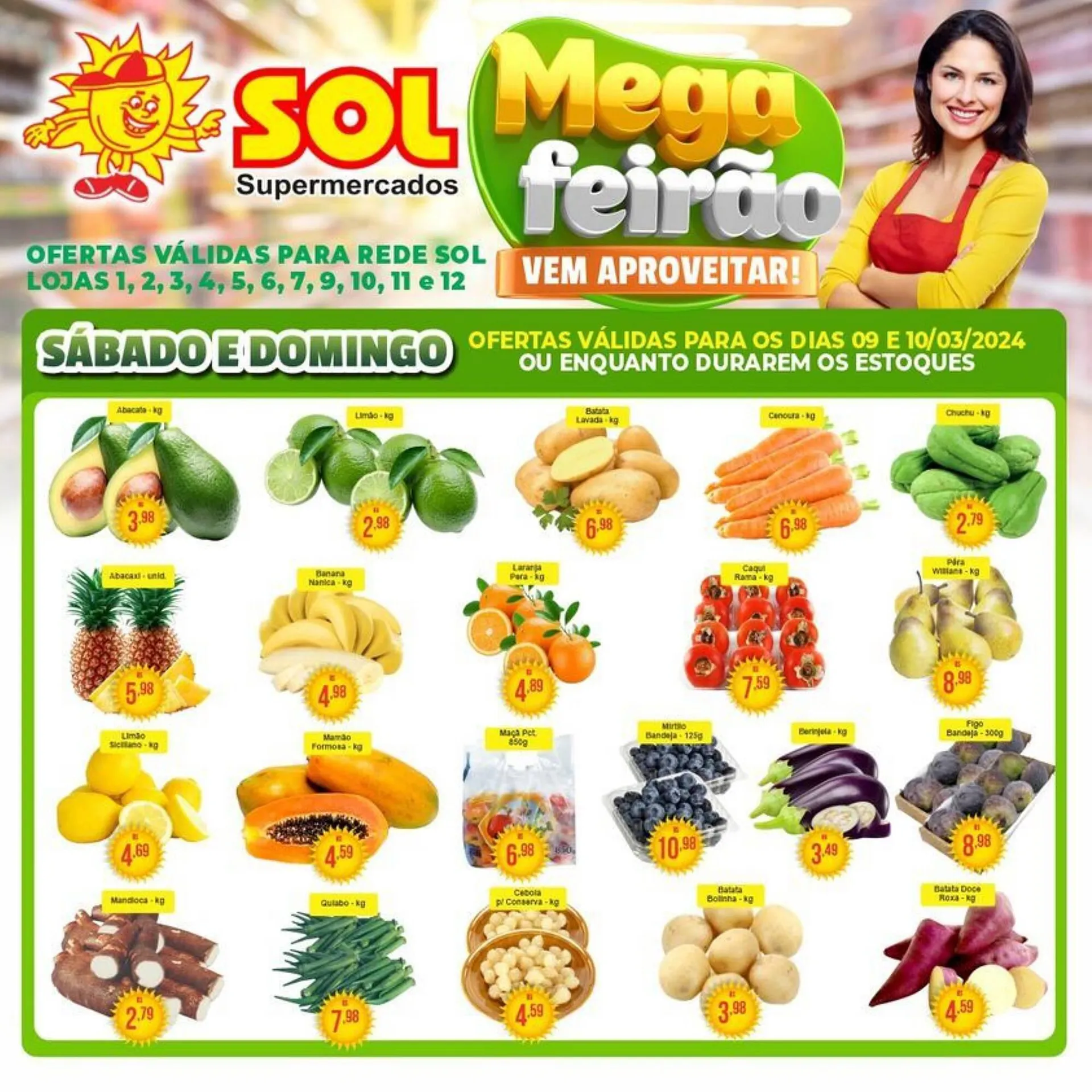 Encarte de Catálogo Sol Supermercados 8 de março até 10 de março 2024 - Pagina 