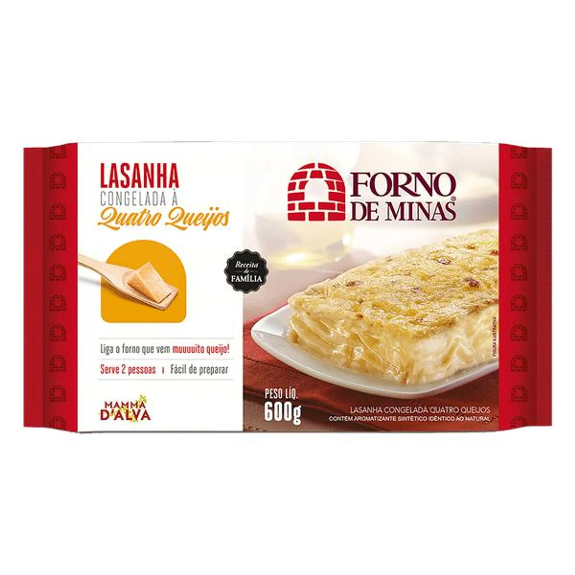 Lasanha Forno de Minas Quatro Queijos 600g