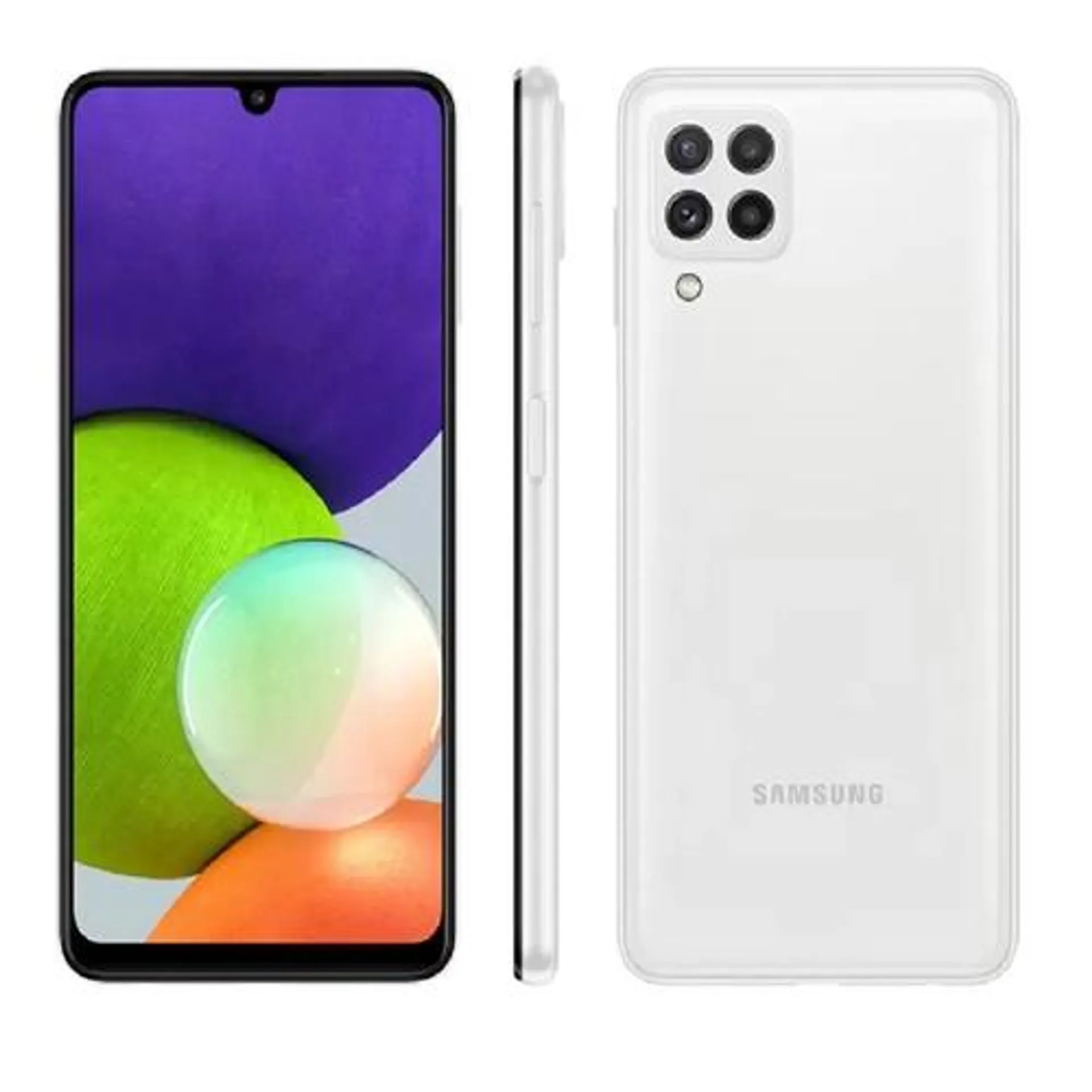 Smartphone Samsung Galaxy A22 128GB 4G - 4GB RAM Tela 6,4" Câm. Quádrupla + Selfie 13MP