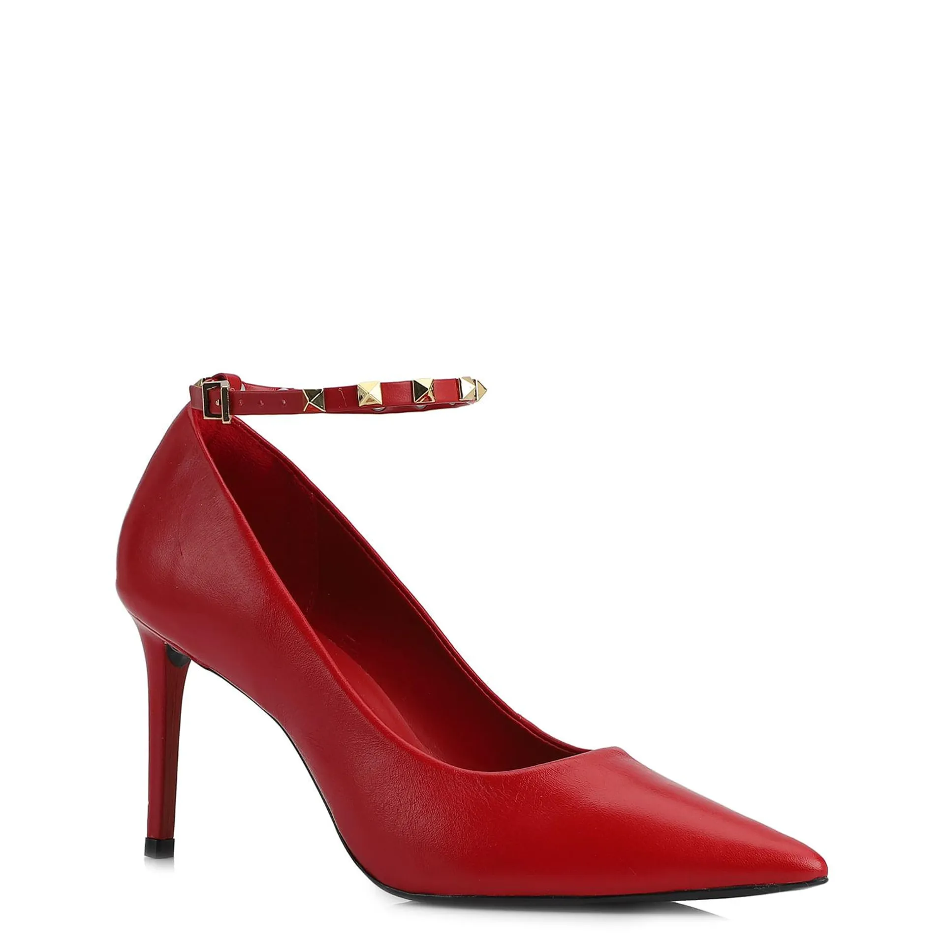 Scarpin Couro Vermelho