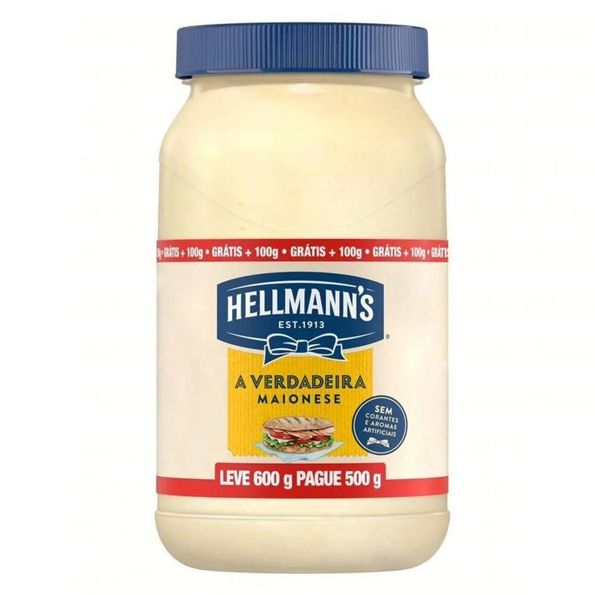 Maionese HELLMANN'S Leve 600g Pague 500g