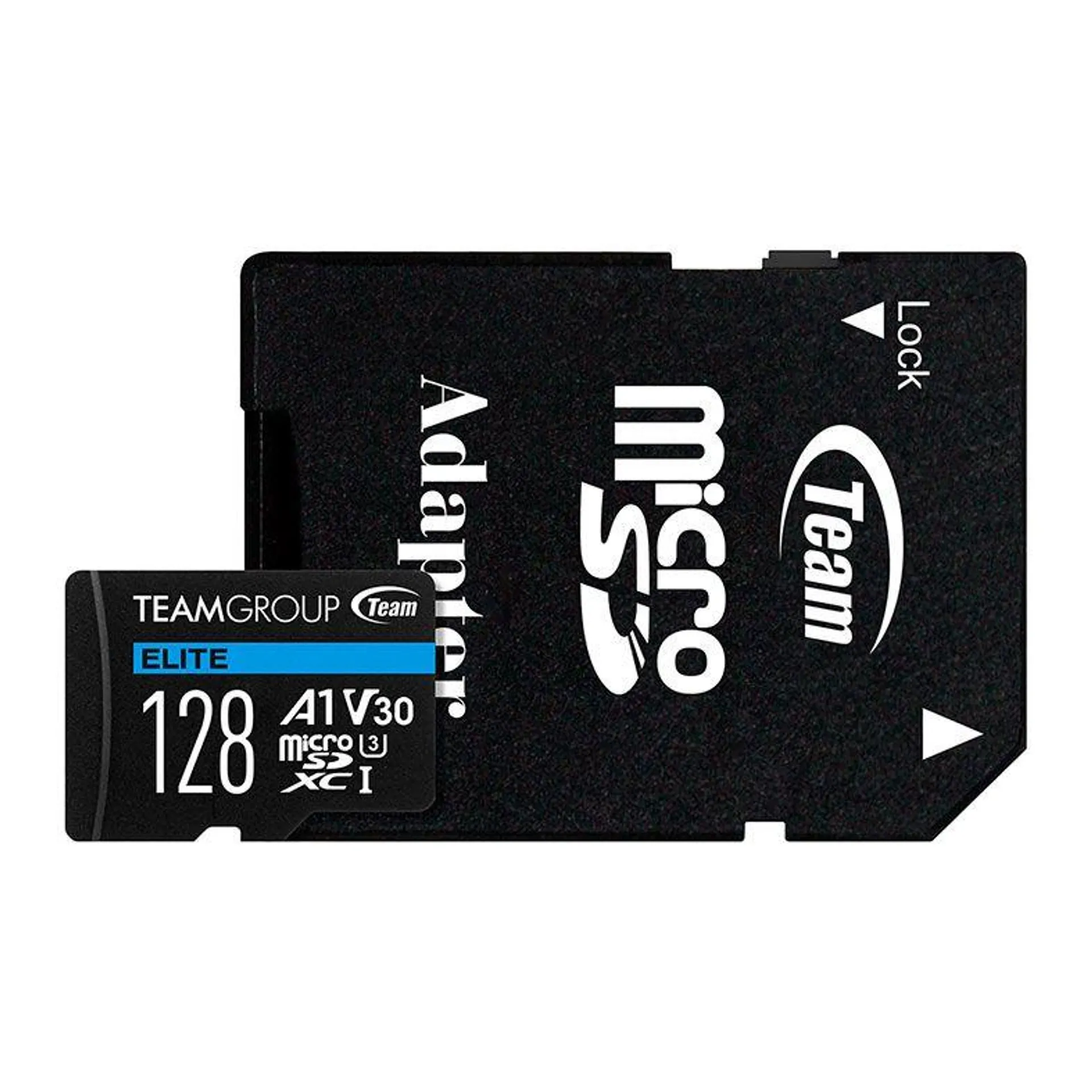 Cartao de Memoria Team Group A1, 128GB, MicroSDXC, UHS-I, Com Adaptador, V30, TEAUSDX128GIV30A103