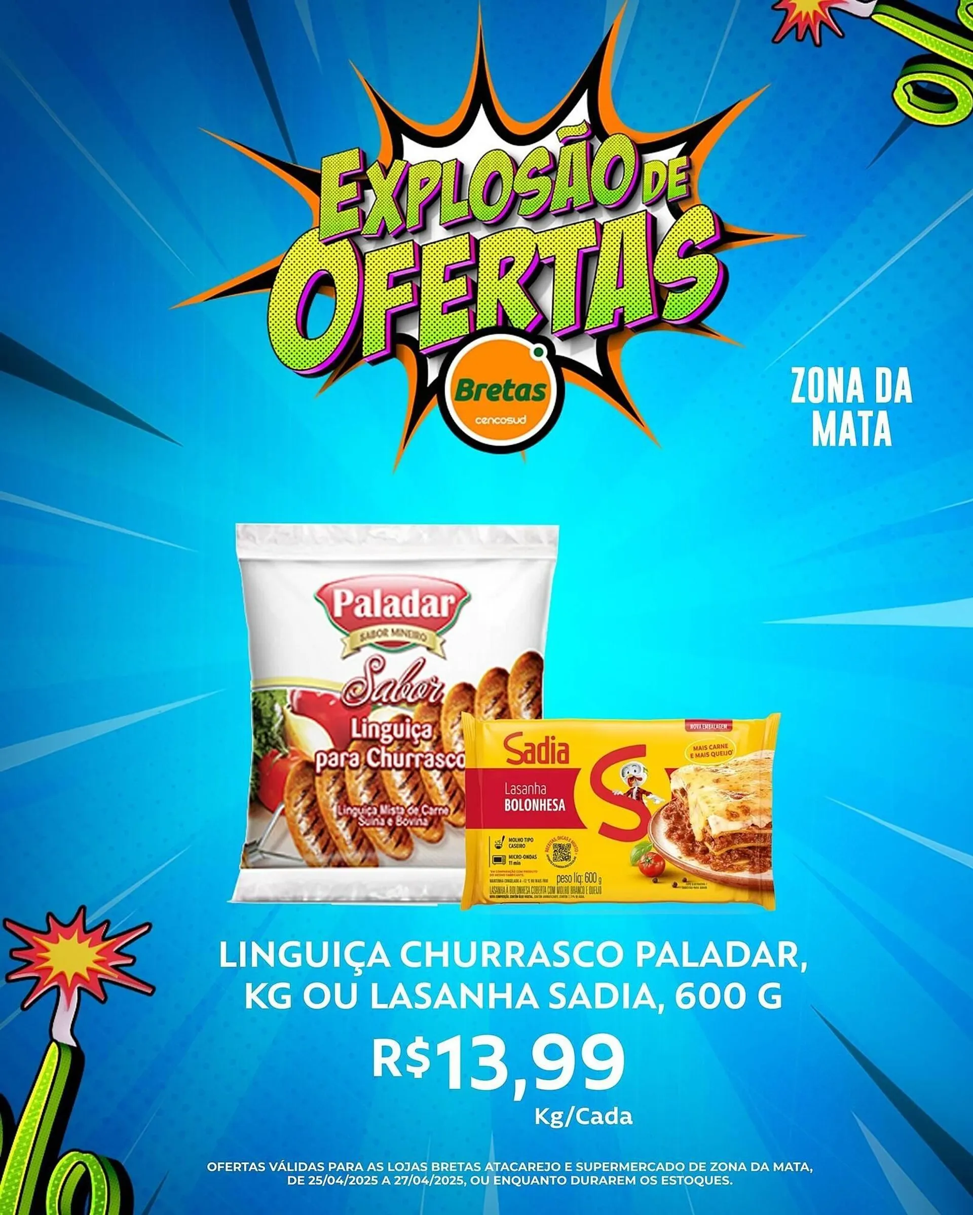 Encarte de Catálogo Supermercados Bretas 25 de abril até 27 de abril 2025 - Pagina 1