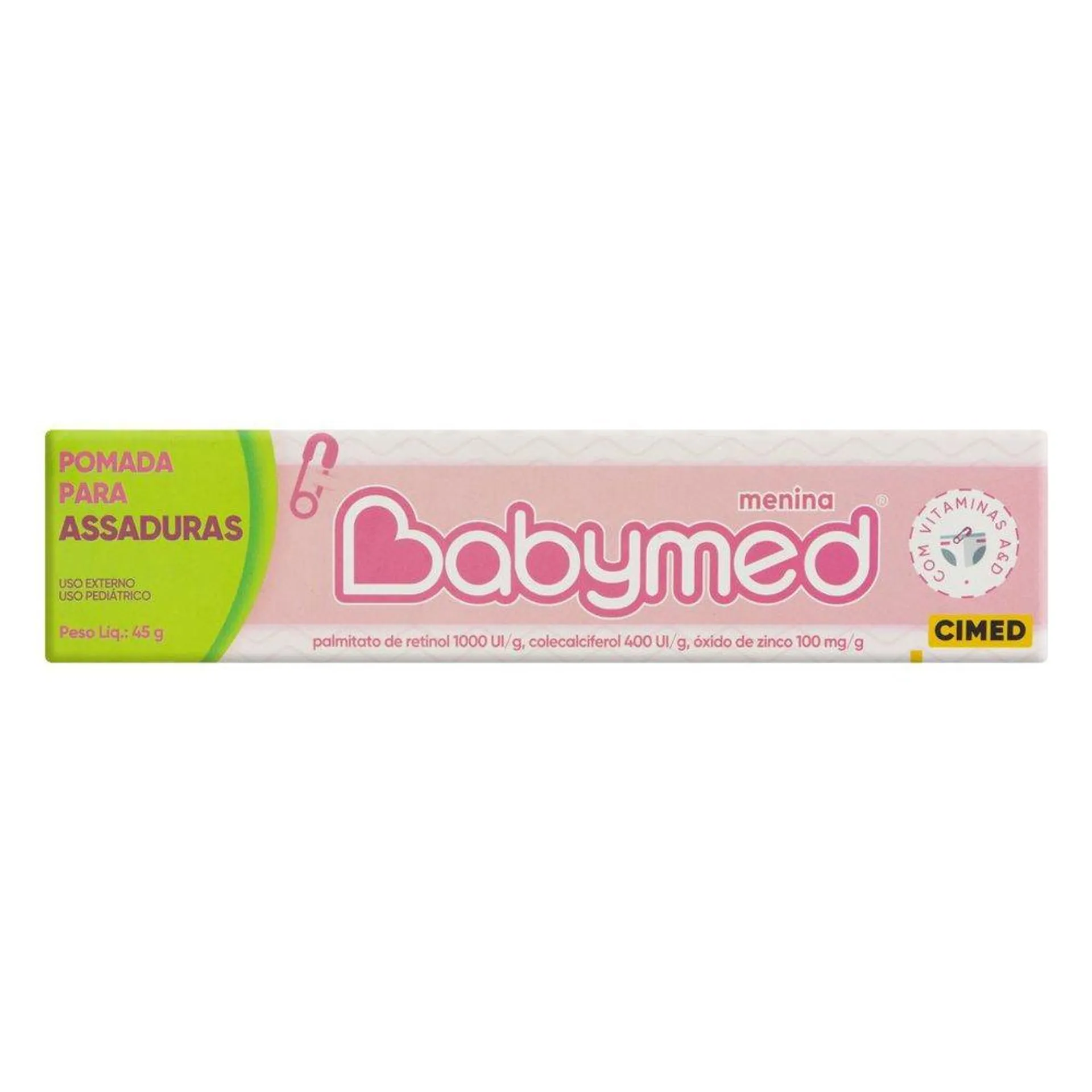 Pomada Para Assaduras Babymed Menina 45g