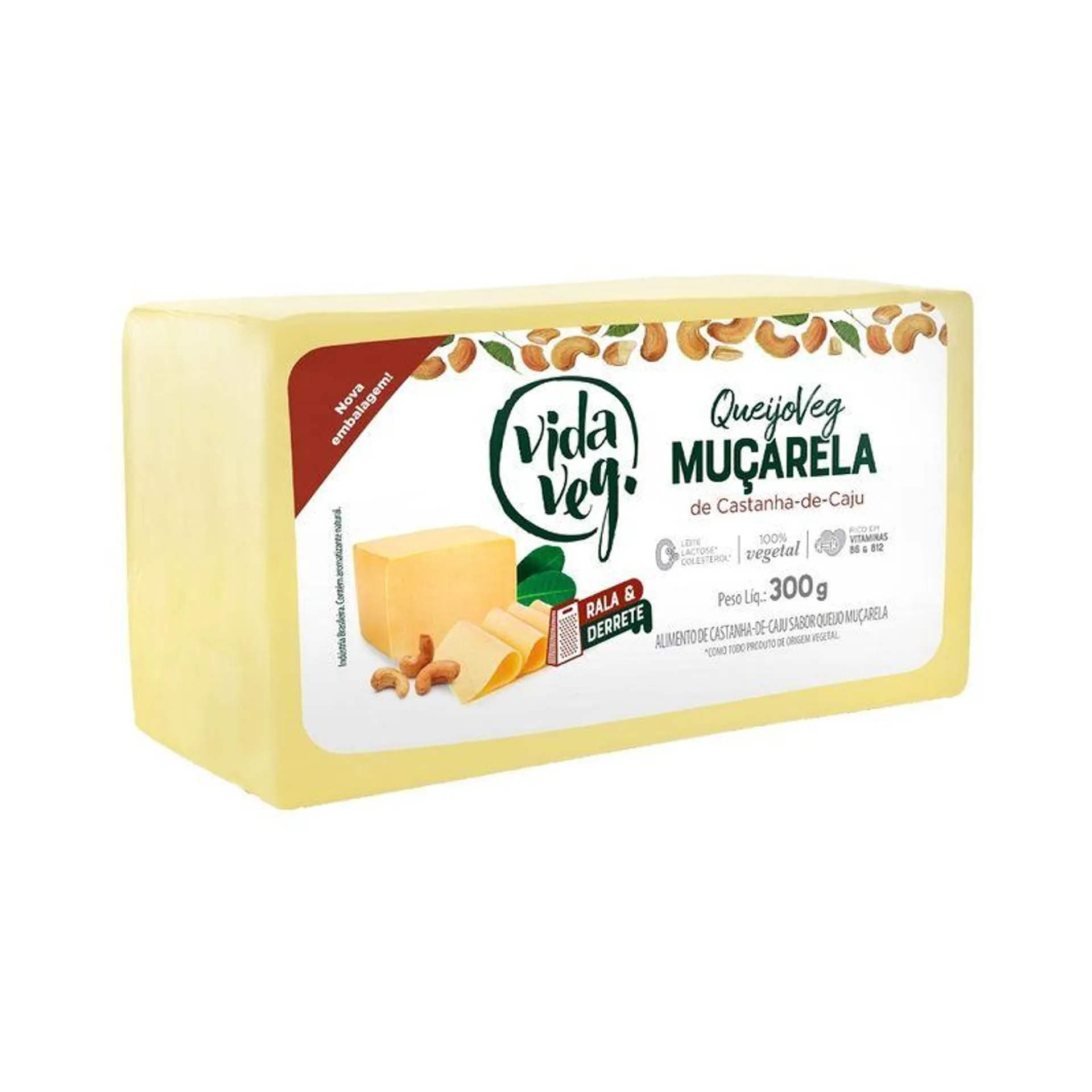 Queijo De Castanha Caju Muçarela Fatiado Vida Veg 300 G