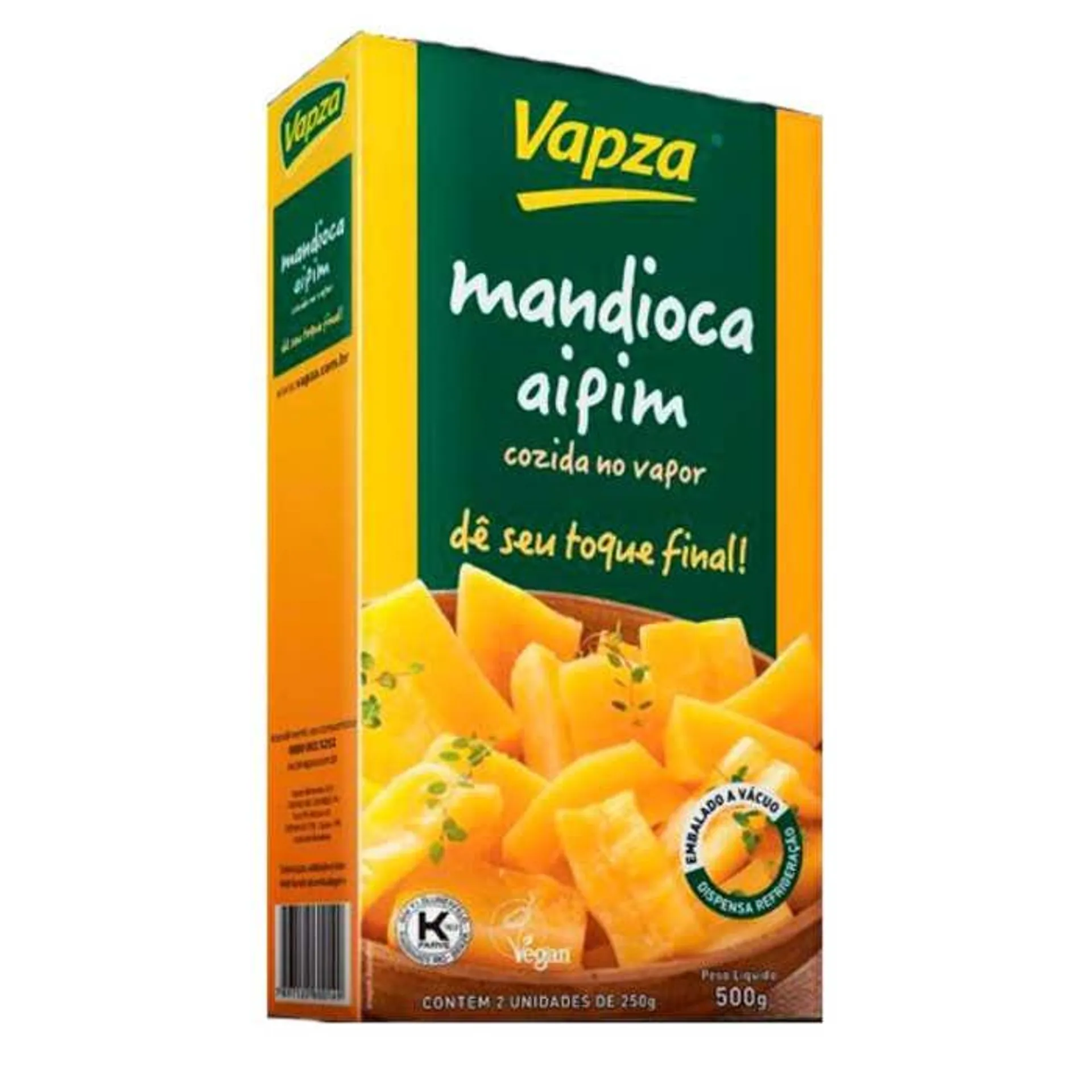 Mandioca Vapza Cozida Caixa Com 500g