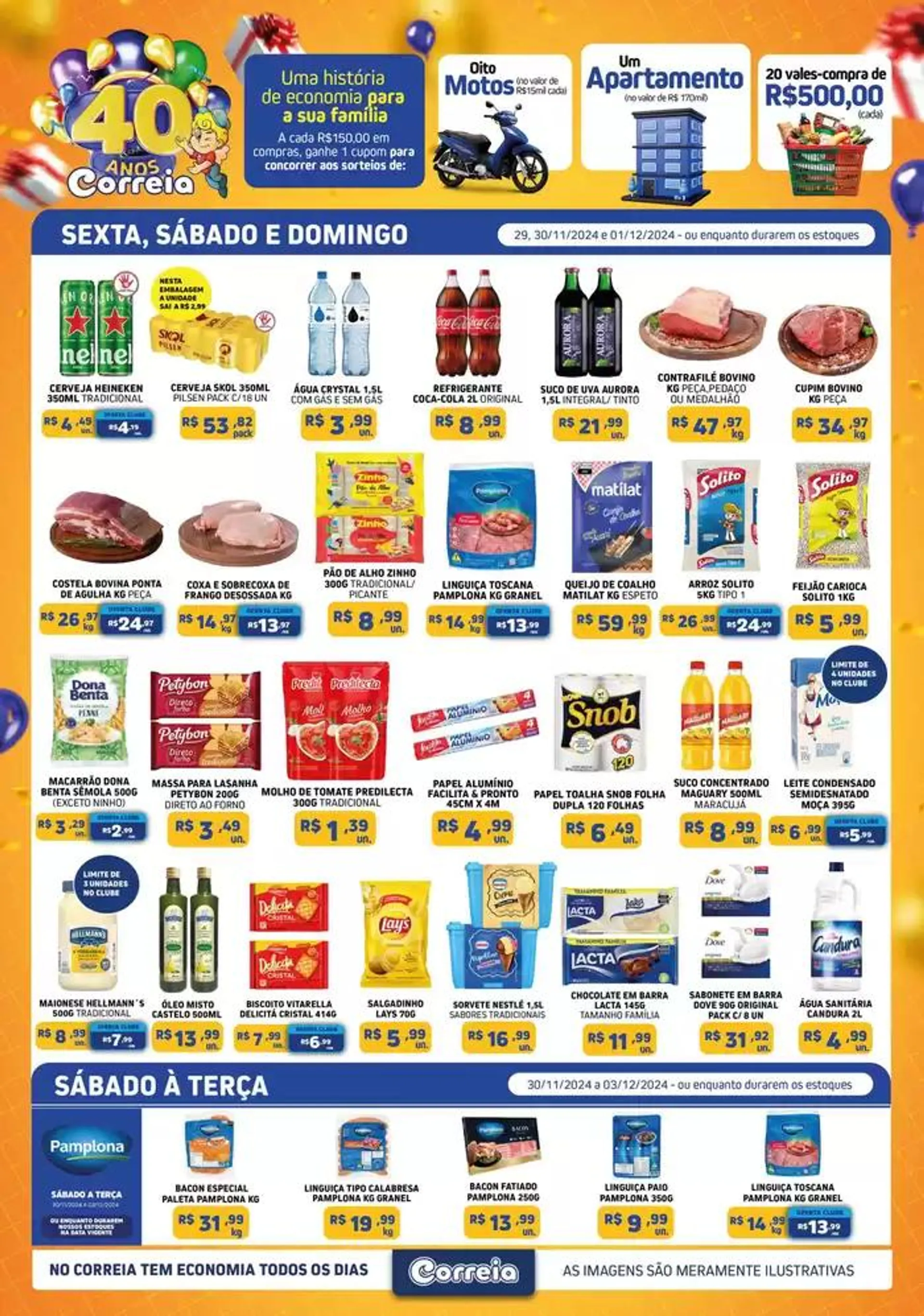 Encarte de Ofertas Supermercados Correia 29 de novembro até 1 de dezembro 2024 - Pagina 1