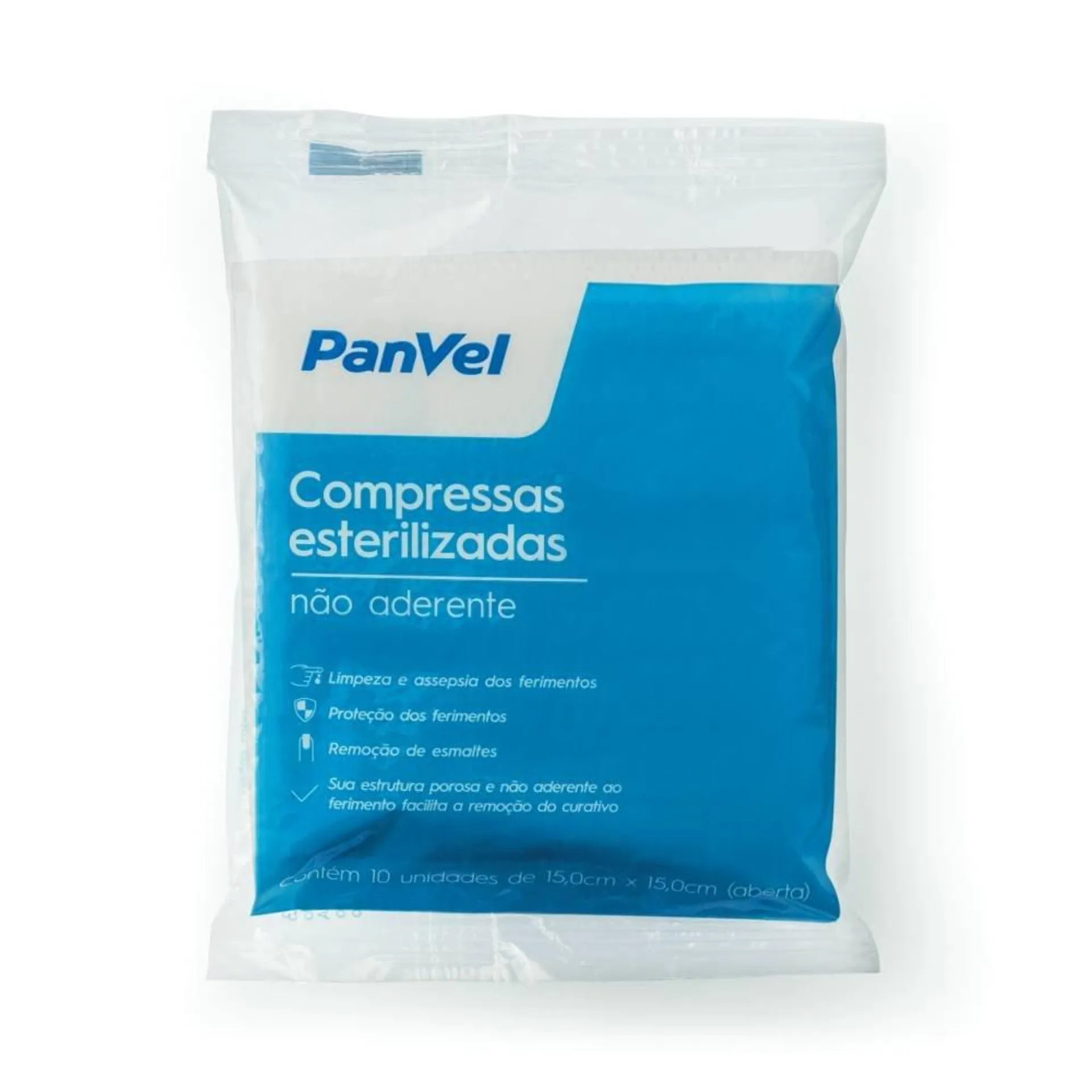 Compressa Esterilizada Panvel 15cmx15cm - 10 Unidades