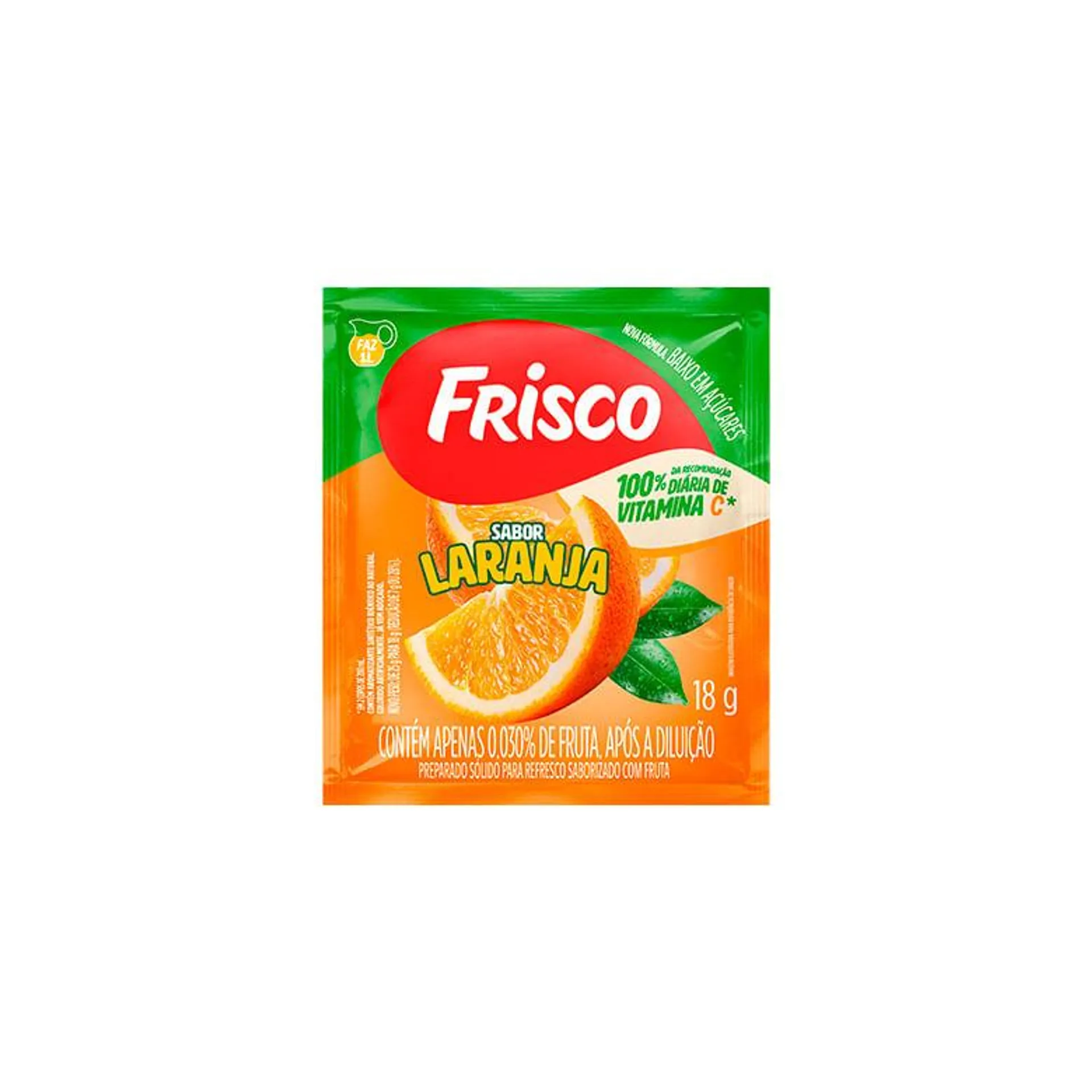 Refresco em Pó Frisco Laranja 18g
