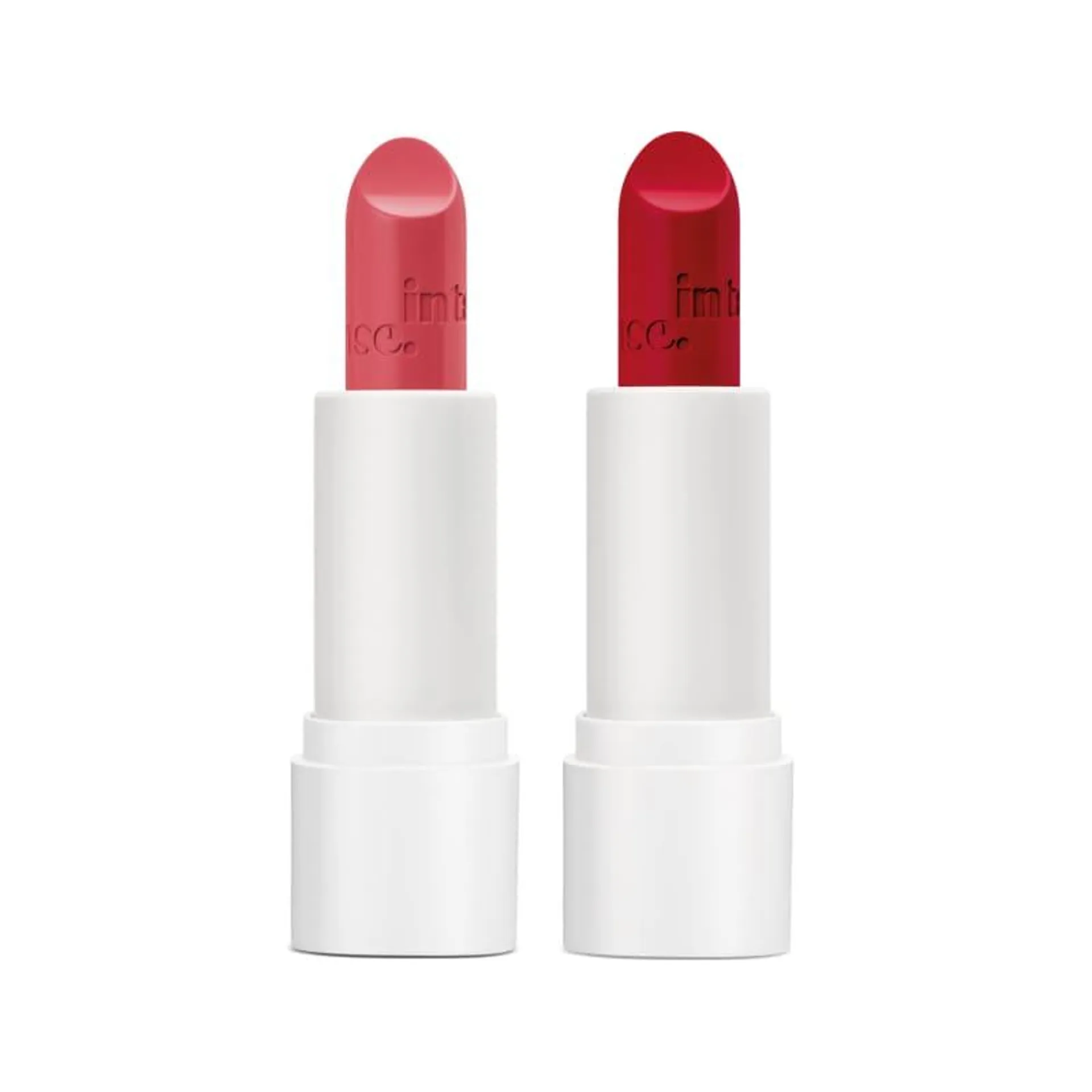 Combo Batom Intense Pop: Rosa Malva 3,6g + Vermelho 3,6g