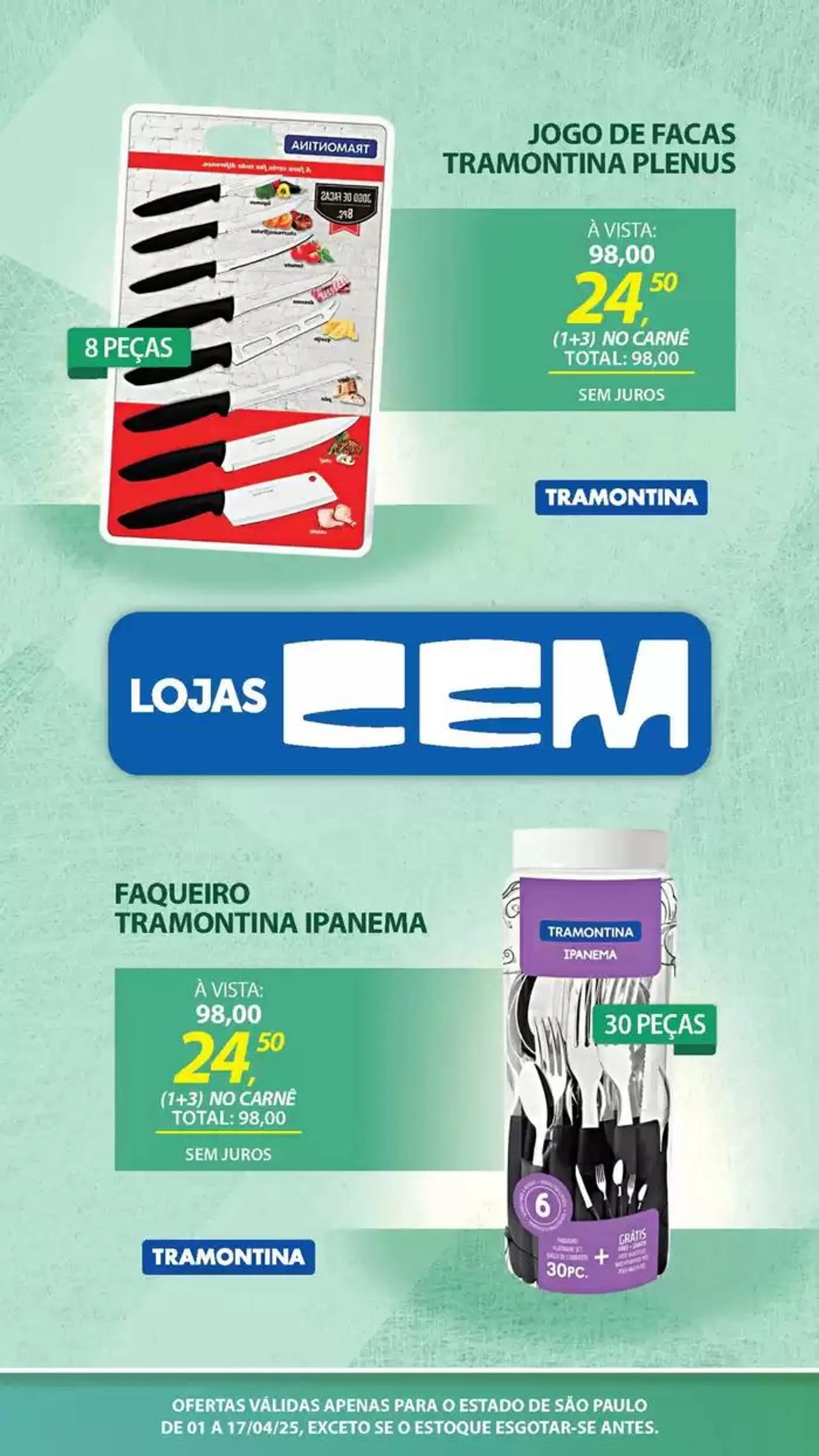 Encarte de Encarte Lojas Cem 3 de abril até 17 de abril 2025 - Pagina 67