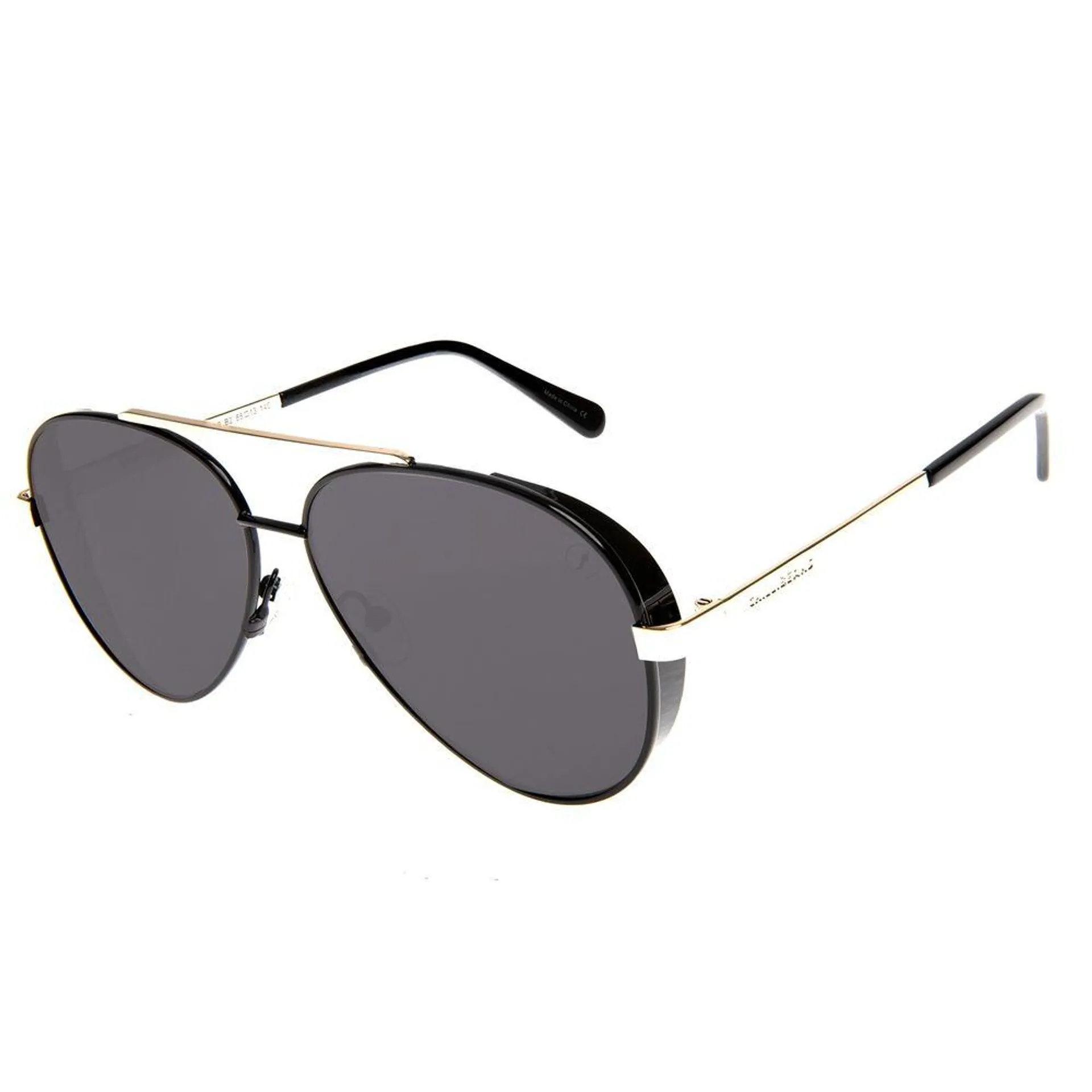 Óculos De Sol Unissex Chilli Beans Aviador Flap Lateral Dourado - OC.MT.3390.2022 M