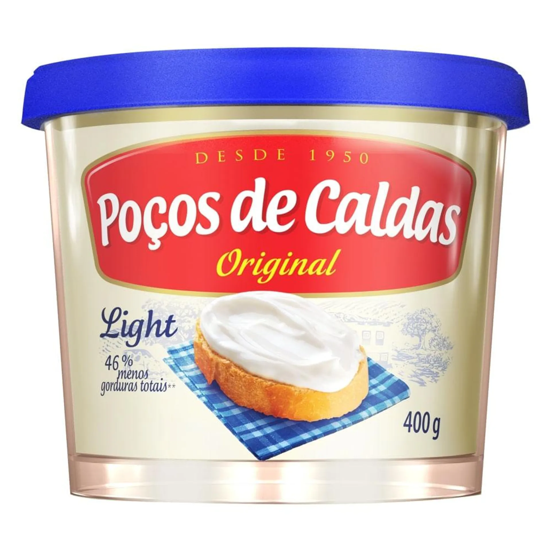 Requeijão Poços Caldas 400g Light