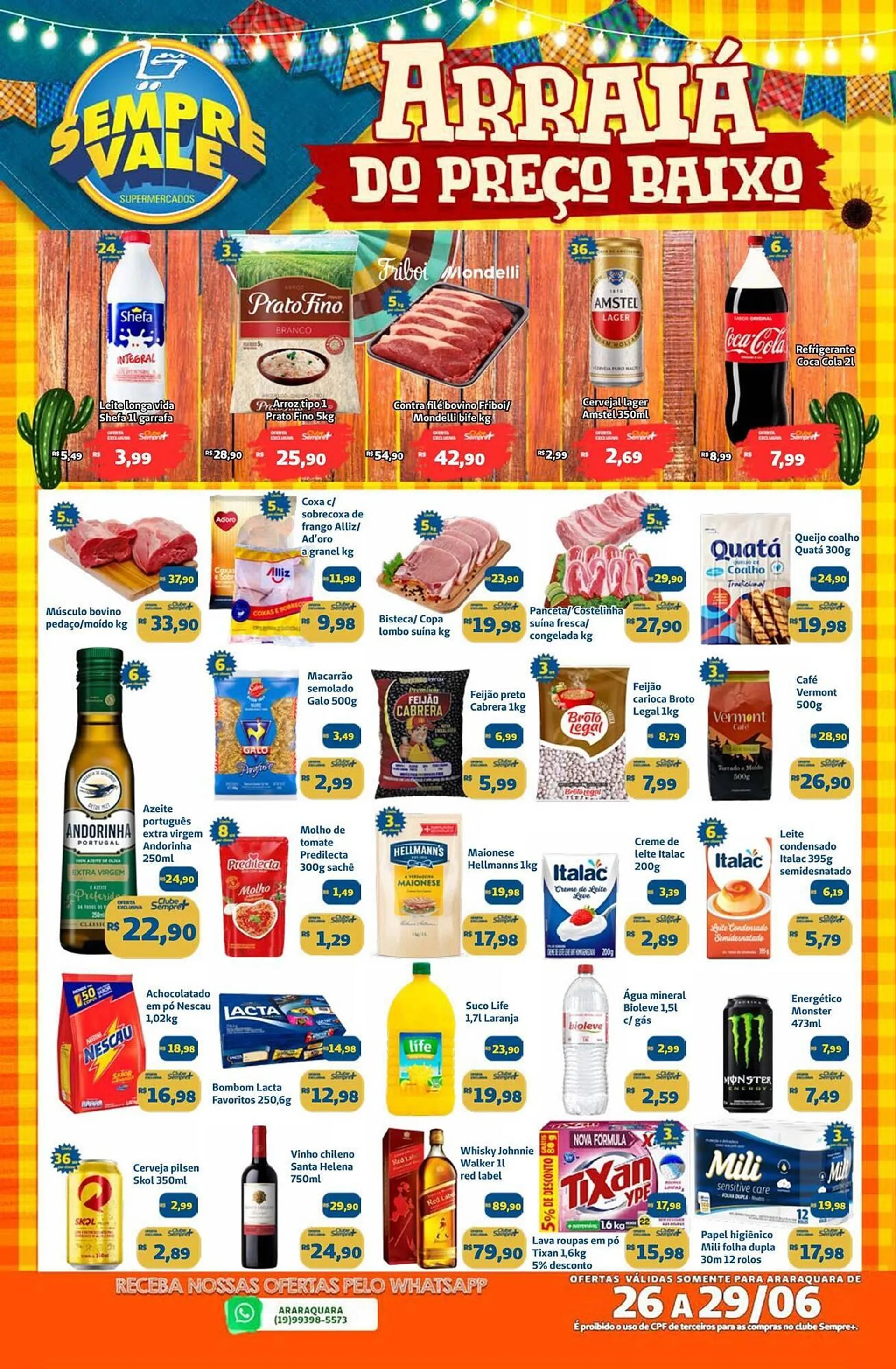 Encarte de Catálogo Sempre Vale Supermercados 26 de junho até 29 de junho 2025 - Pagina 1