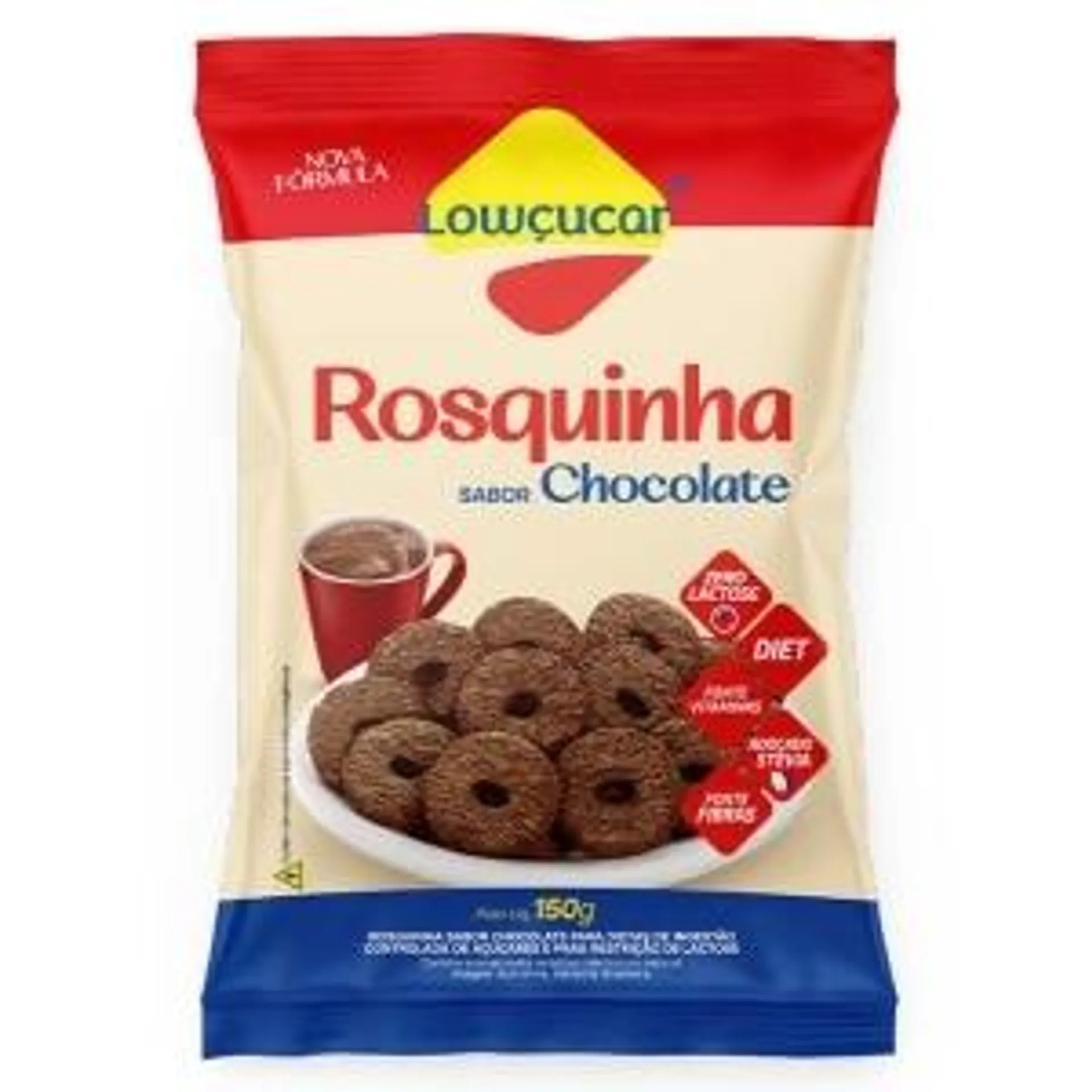 Rosquinha Lowçucar Zero Açucar/Lactose e Chocolate 150g