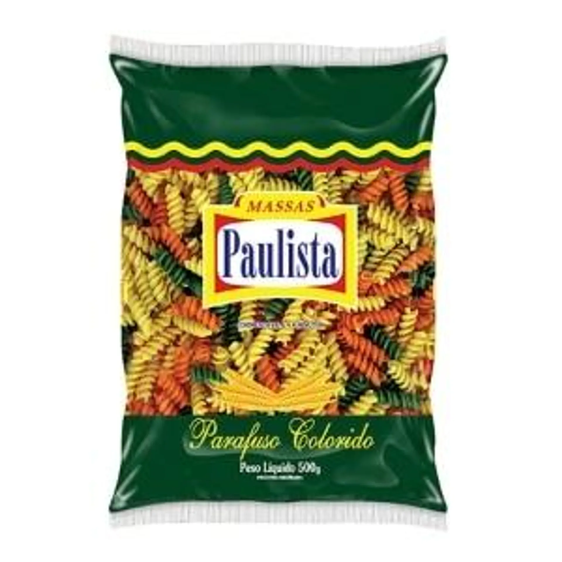 Macarrão com Ovos Colorido Parafuso Paulista 500g