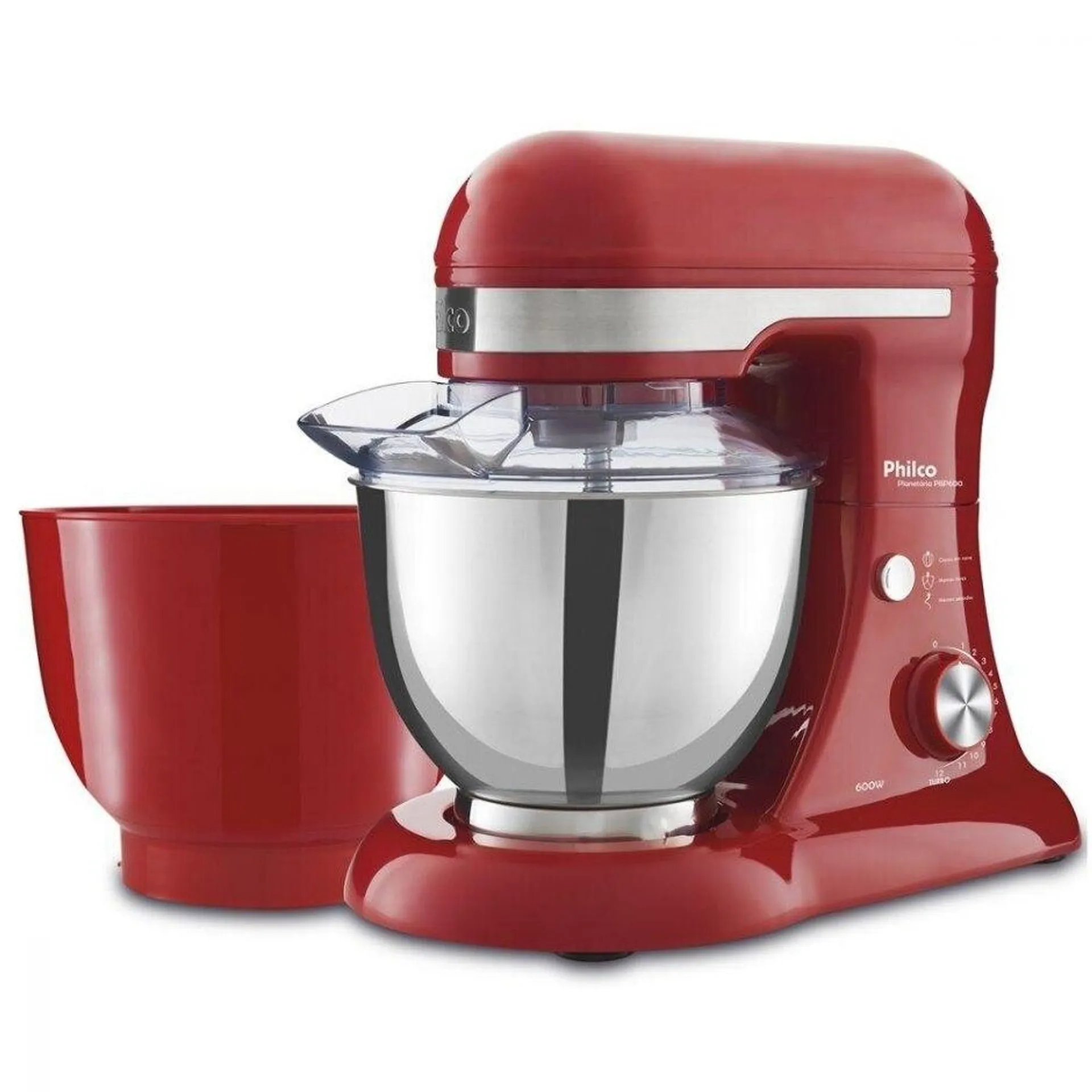 Batedeira Planetária Philco Turbo Inox Double Bowl 600W 110V