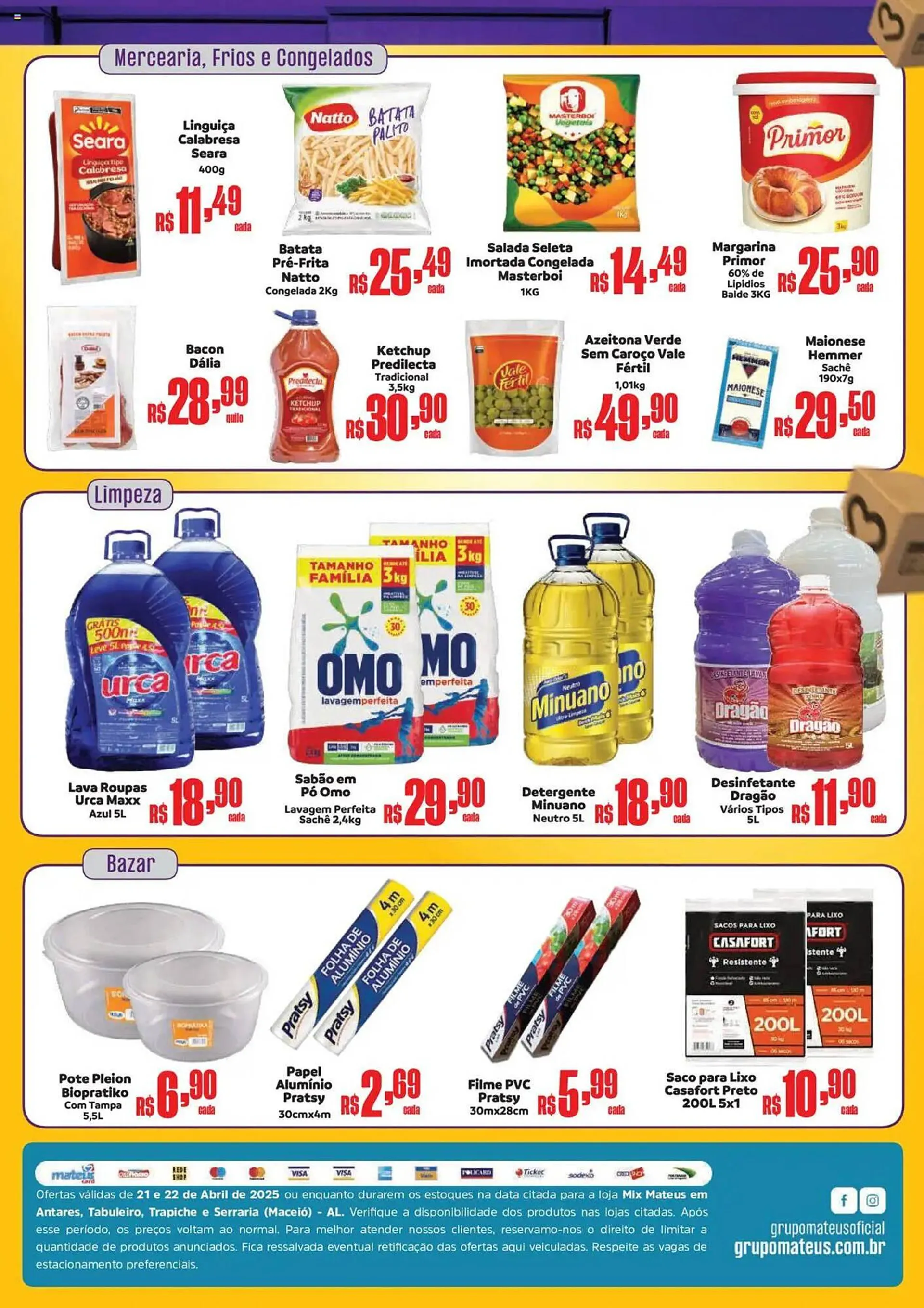 Encarte de Catálogo Supermercados Mateus 21 de abril até 22 de abril 2025 - Pagina 2