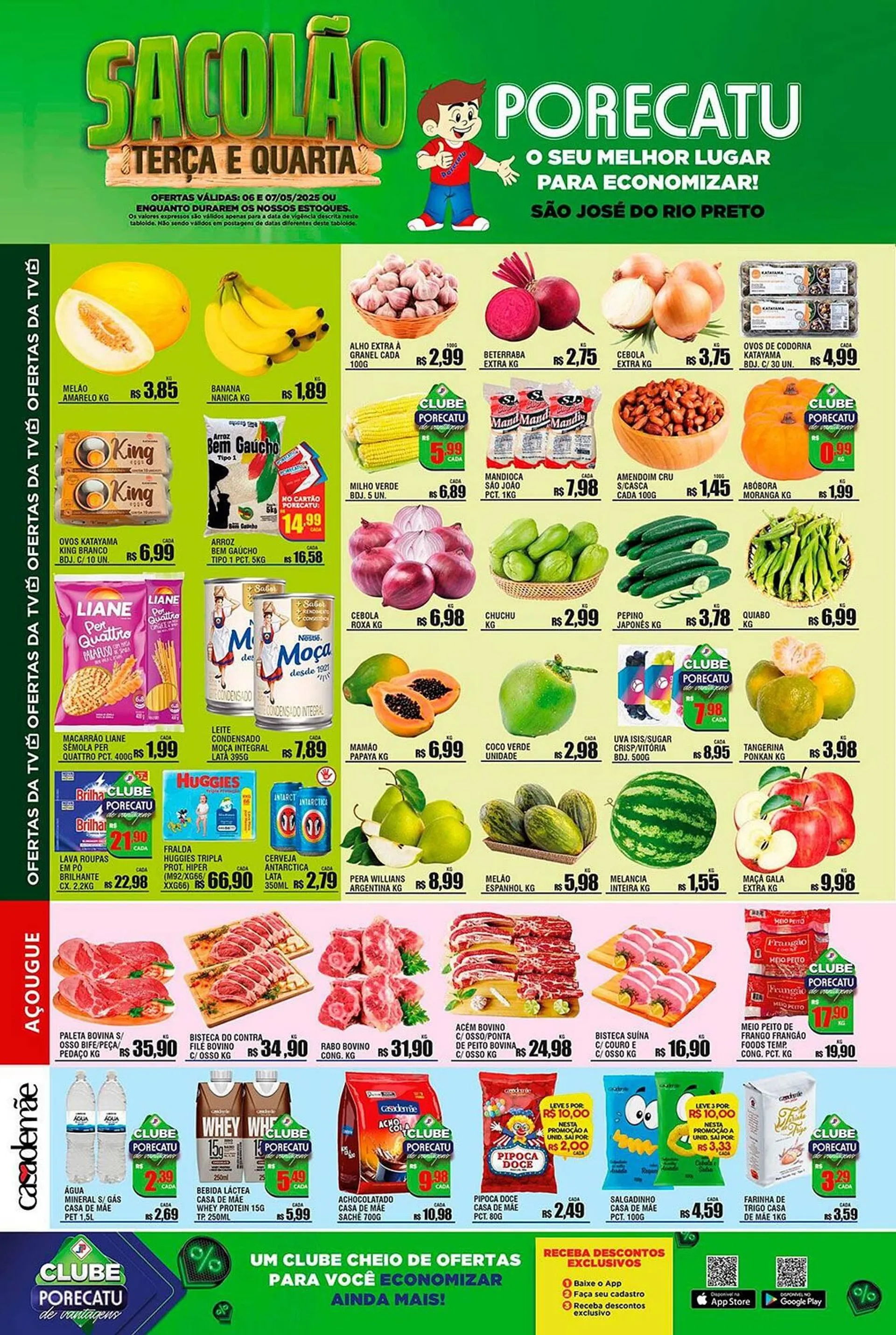 Encarte de Catálogo Supermercado Porecatu 6 de maio até 7 de maio 2025 - Pagina 1