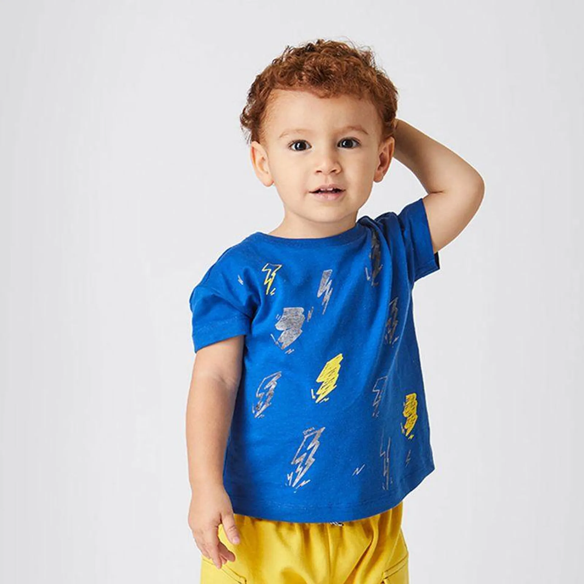 Camiseta Toddler Menino Leghtning Azul