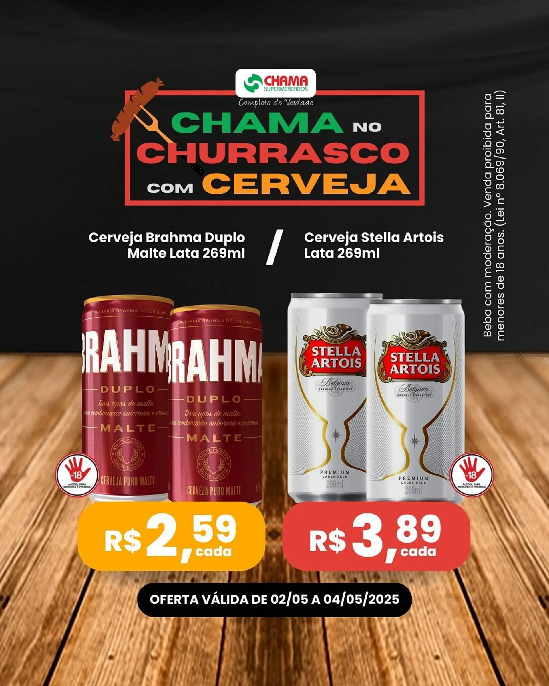 Encarte de Catálogo Chama Supermercados 2 de maio até 4 de maio 2025 - Pagina 1