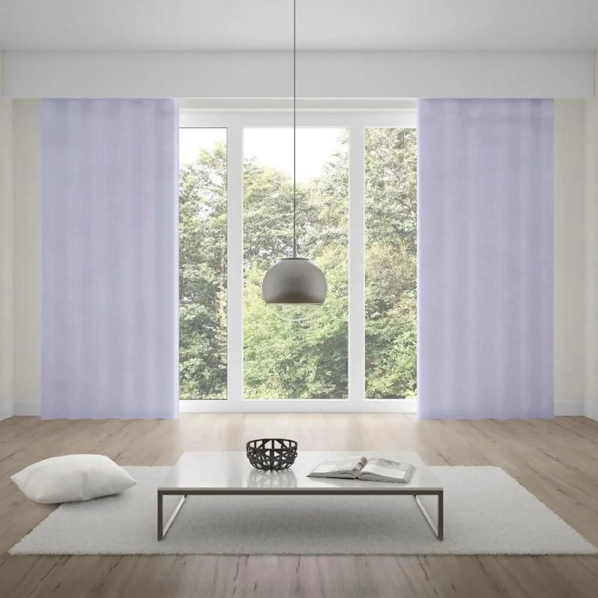 Cortina Pratika Lisa Slim 2,60X1,70M Com Forro - Branco