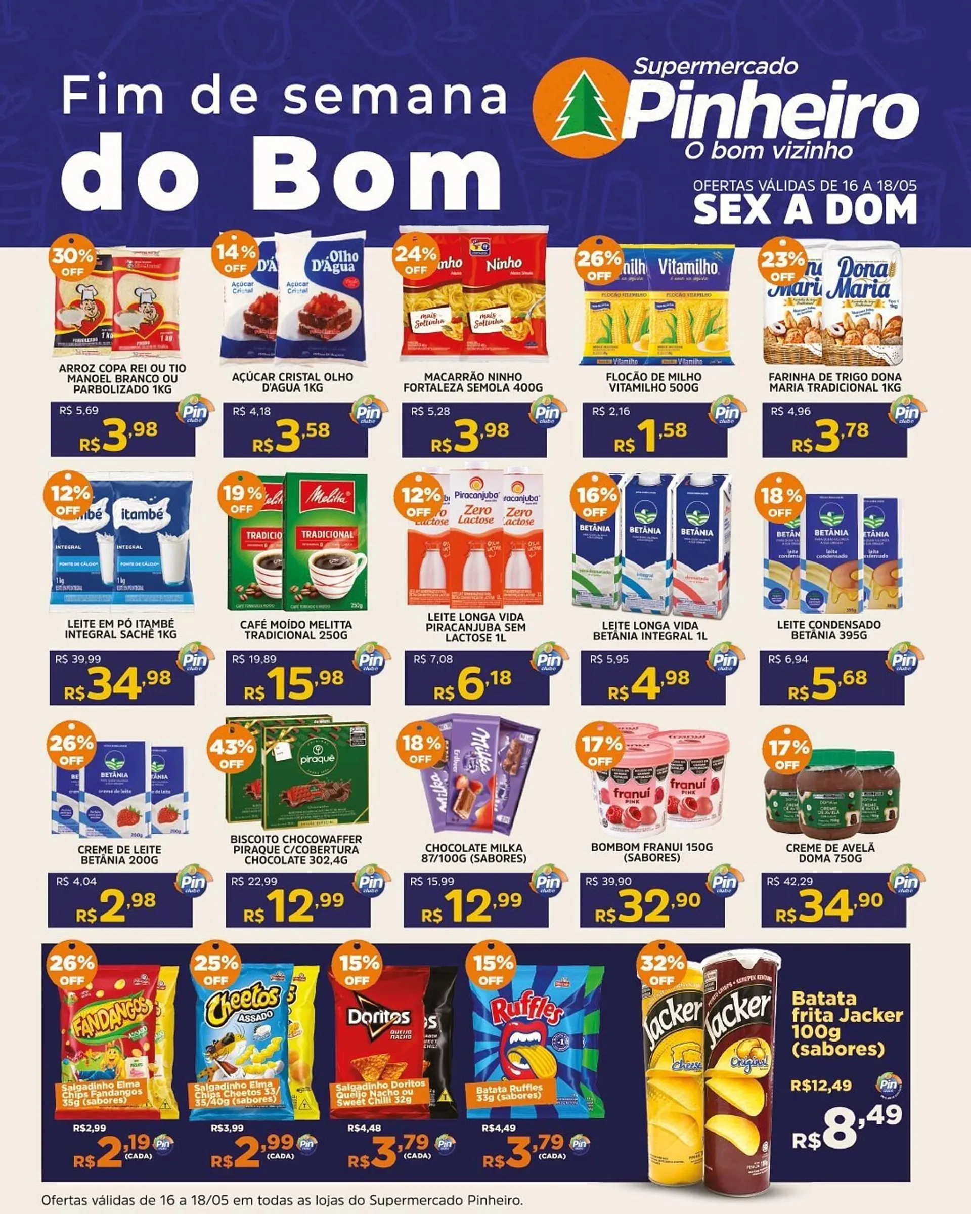 Encarte de Catálogo Pinheiro Supermercado 16 de maio até 18 de maio 2025 - Pagina 2