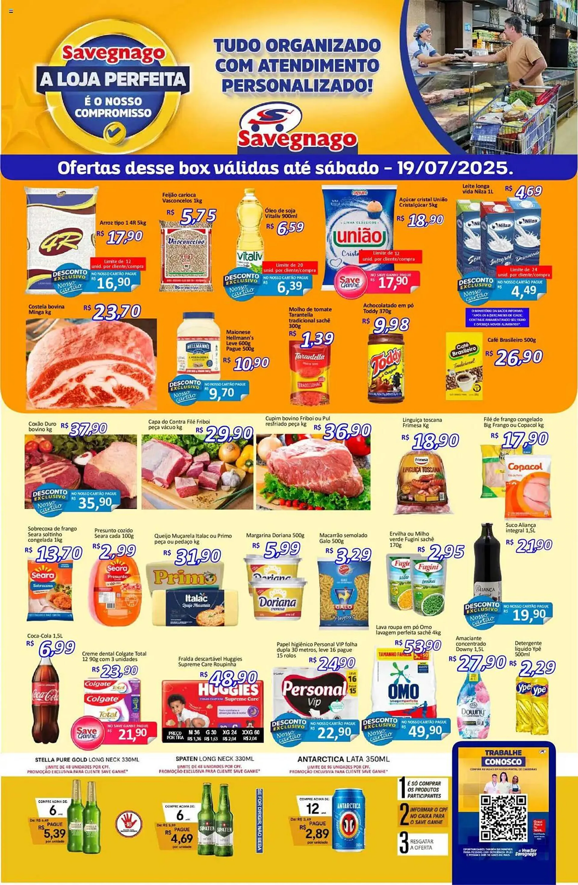 Encarte de Catálogo Supermercados Savegnago 17 de julho até 21 de julho 2025 - Pagina 1
