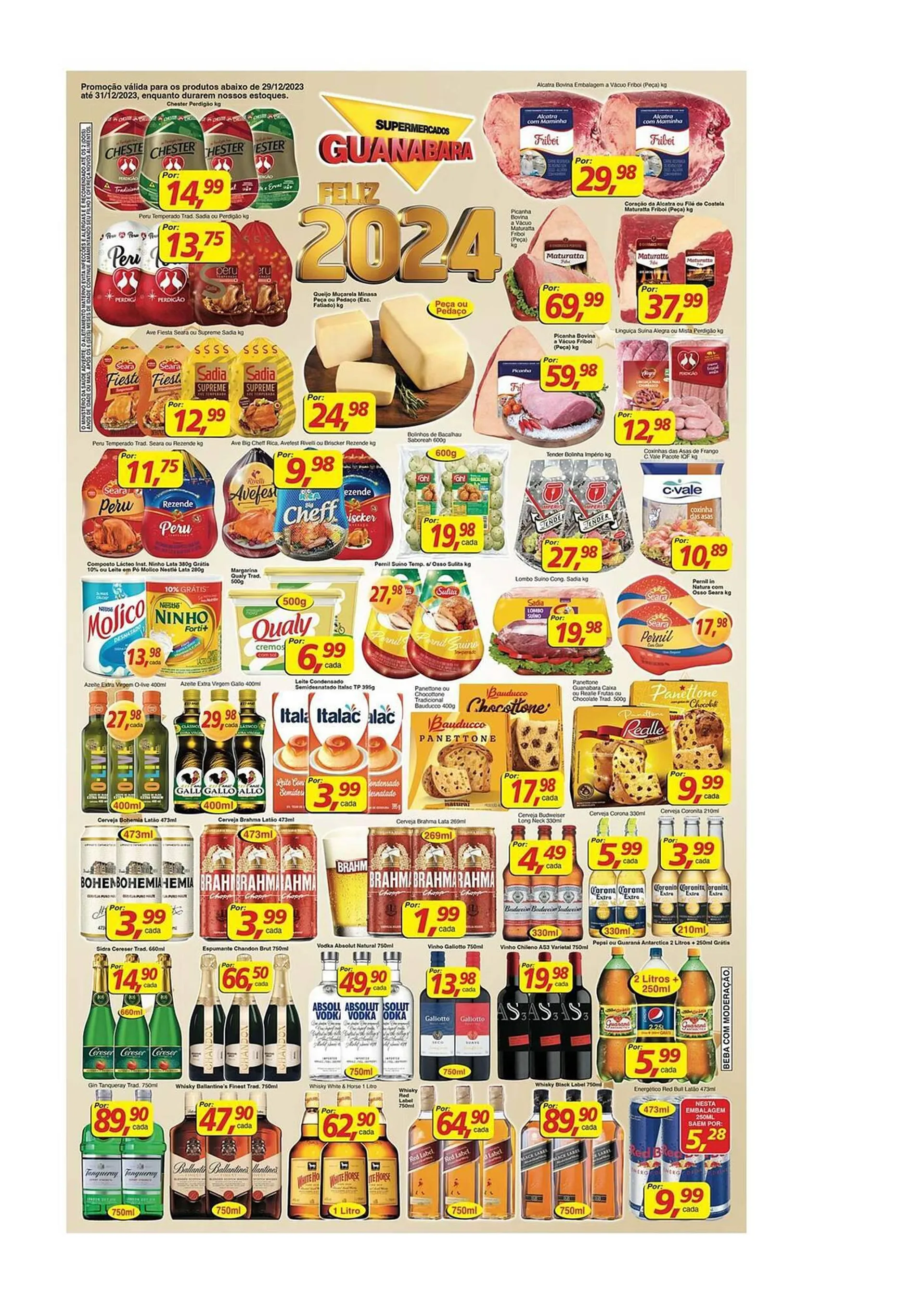 Encarte de Catálogo Supermercados Guanabara 29 de dezembro até 31 de dezembro 2023 - Pagina 1