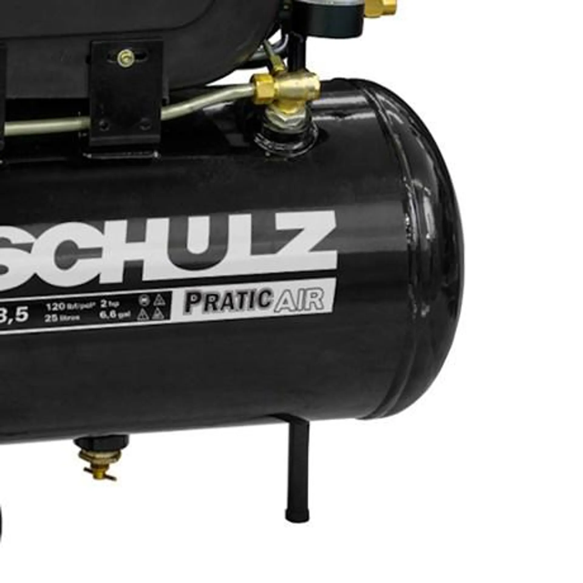 Compressor de Ar 8.5 Pés Monofásico 2HP 25 litros CSI8.5/25 S/KIT SCHULZ