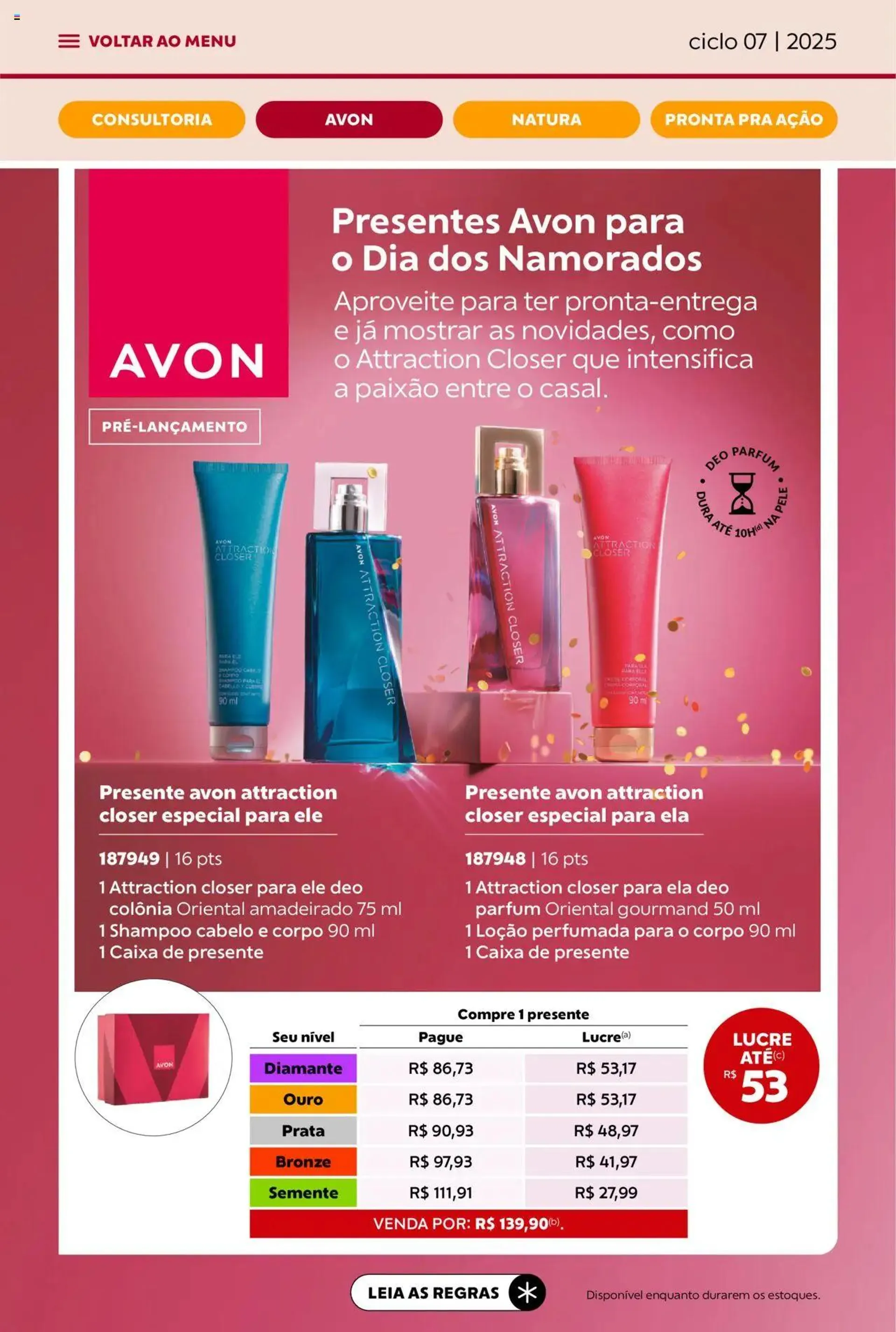 Encarte de Avon - Campanha 07: Minha Consultoria 3 de abril até 1 de maio 2025 - Pagina 8