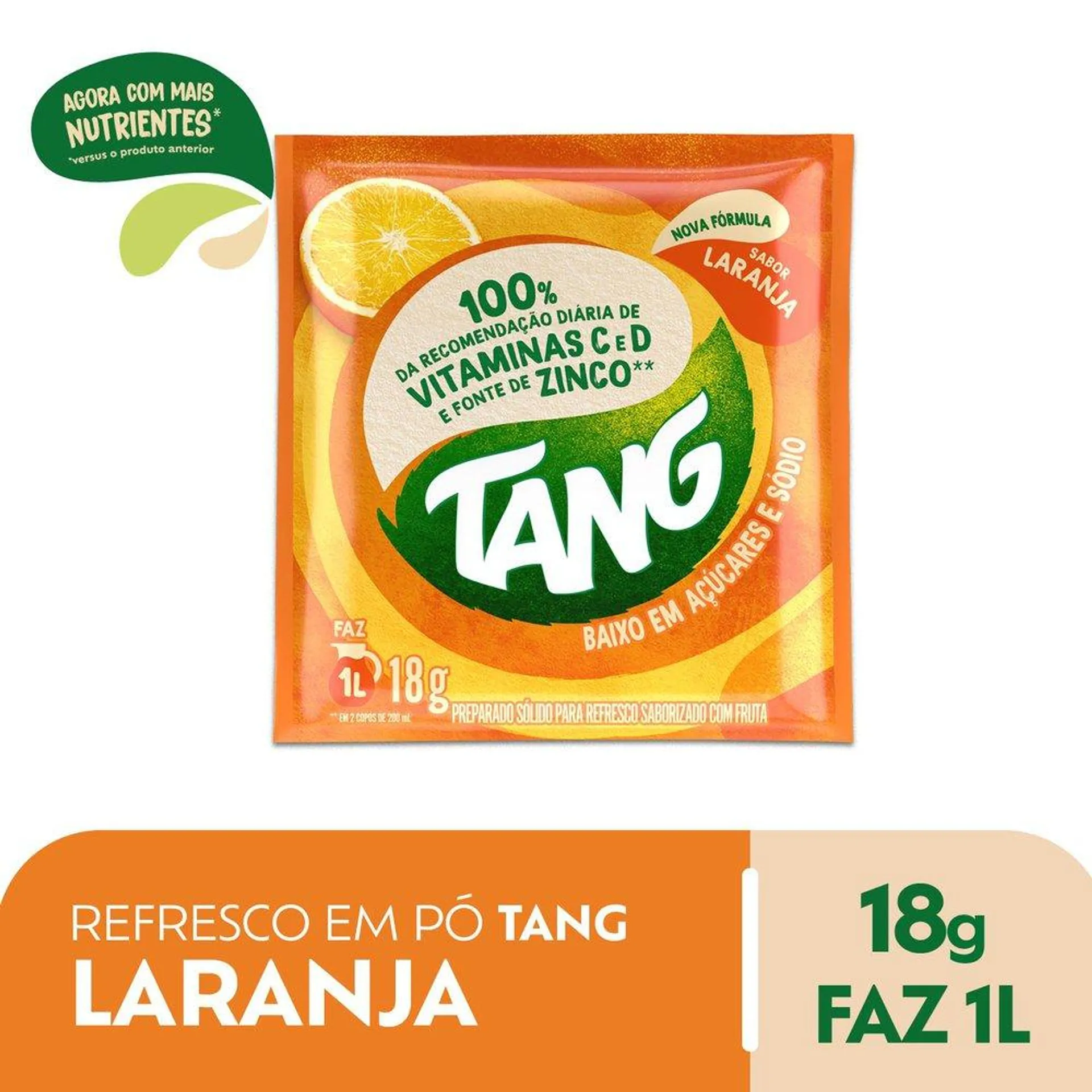 Refresco em pó Tang Laranja 18g