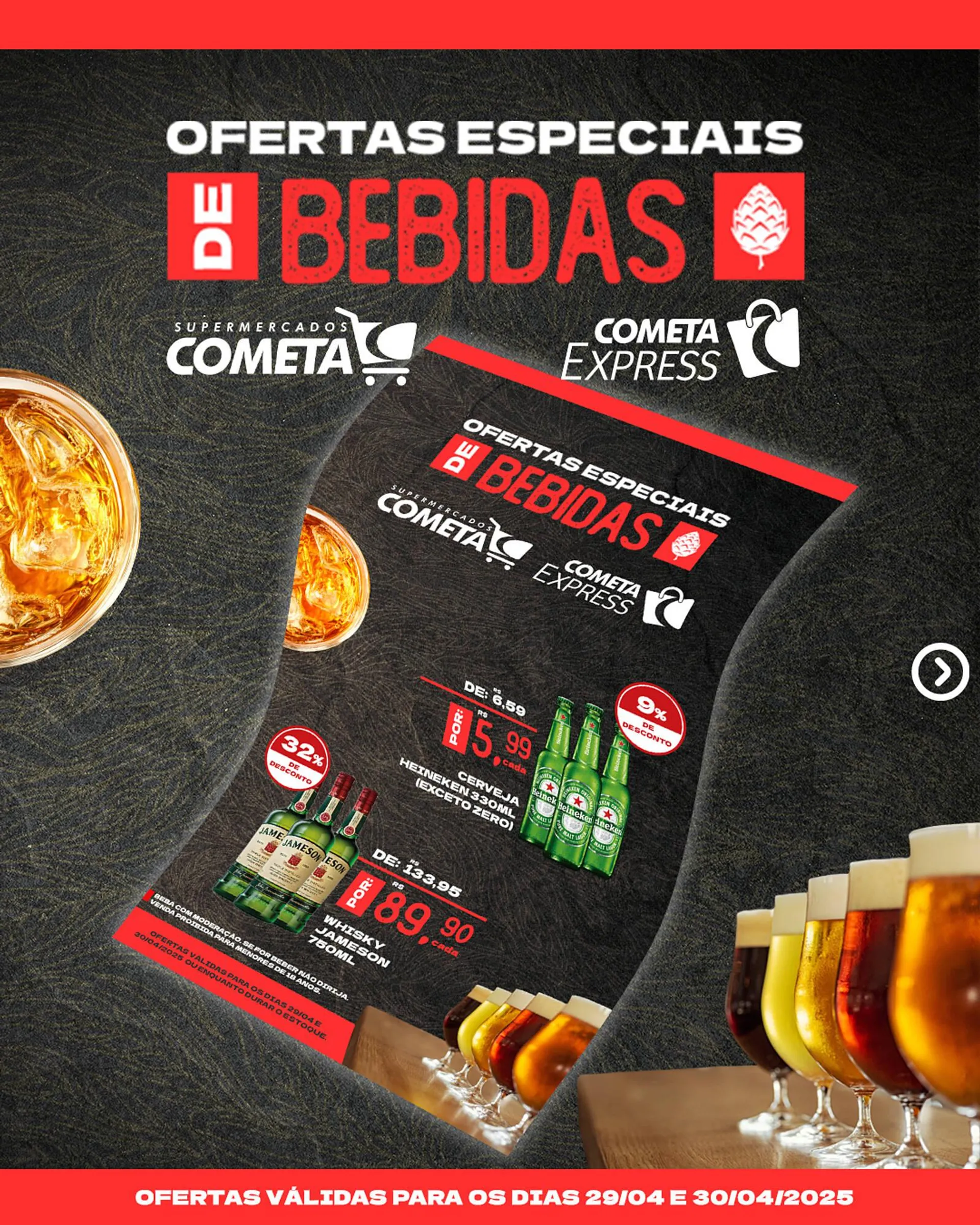 Encarte de Catálogo Cometa Supermercados 29 de abril até 30 de abril 2025 - Pagina 1