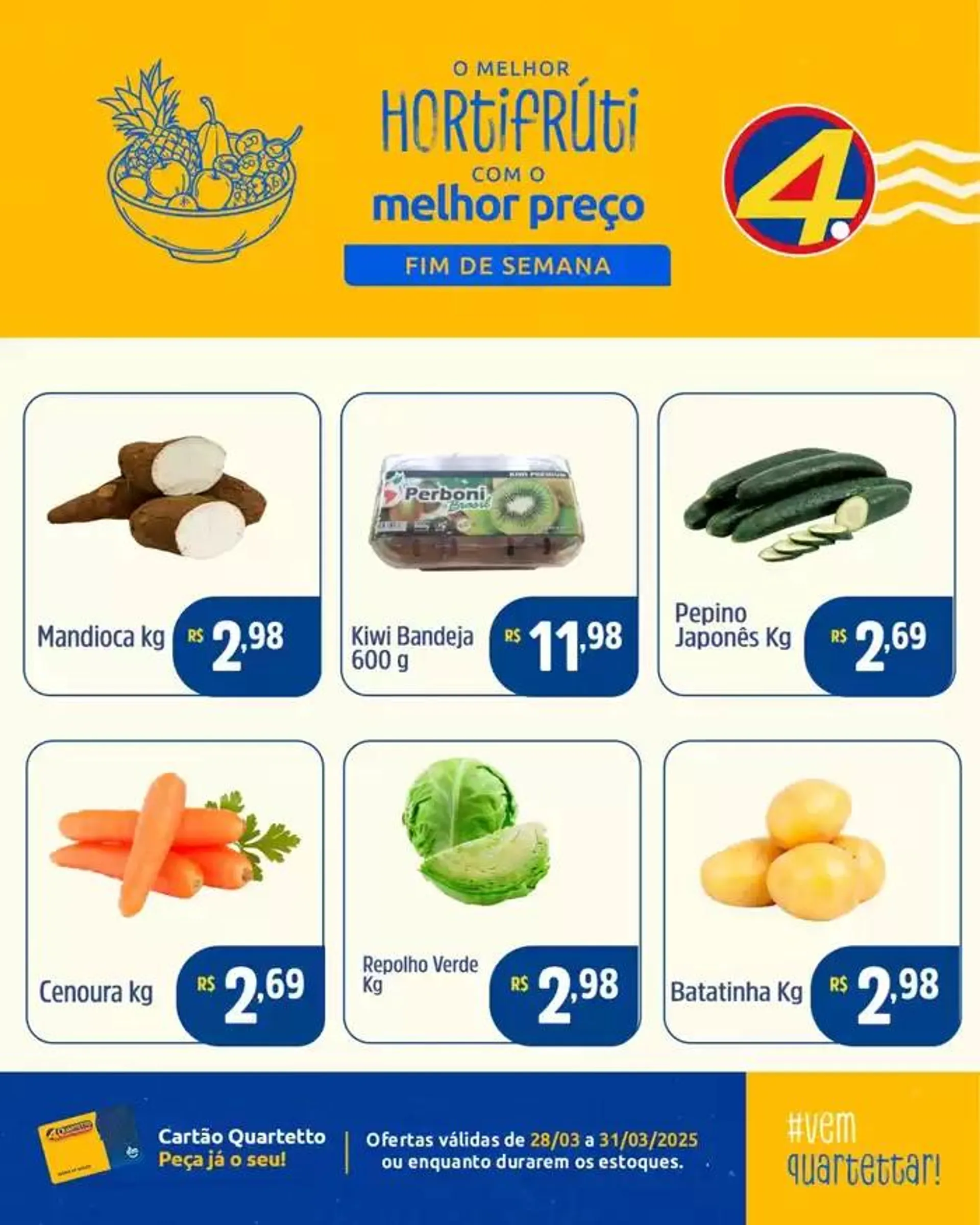 Encarte de Encarte Quartetto Supermercados 28 de março até 31 de março 2025 - Pagina 6