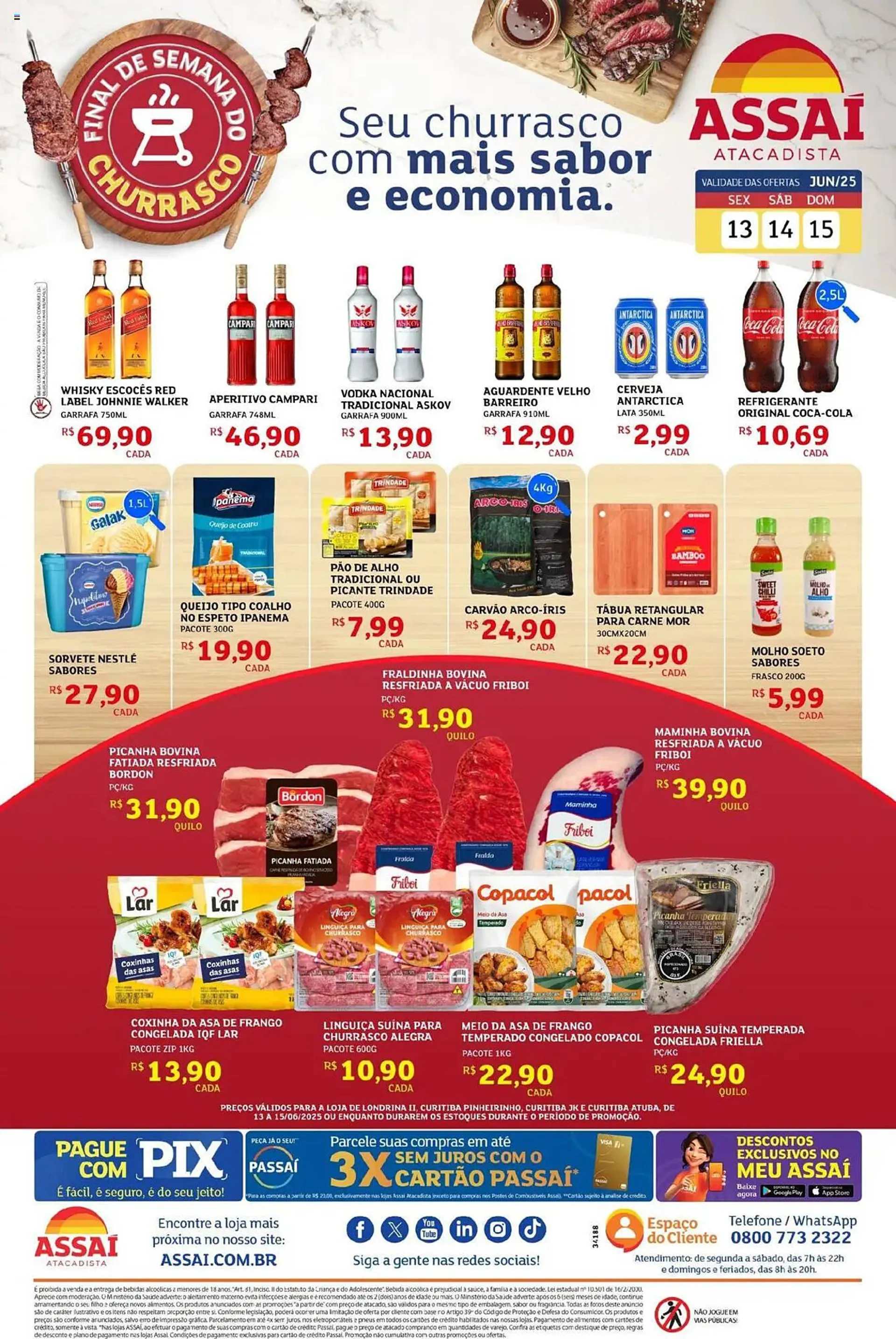 Encarte de Catálogo Assaí Atacadista 13 de junho até 16 de junho 2025 - Pagina 1