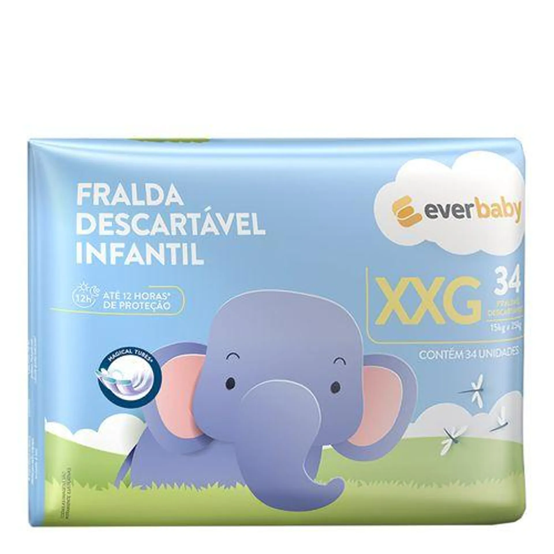 Fralda Ever Baby Tamanho XXG 34 Unidades