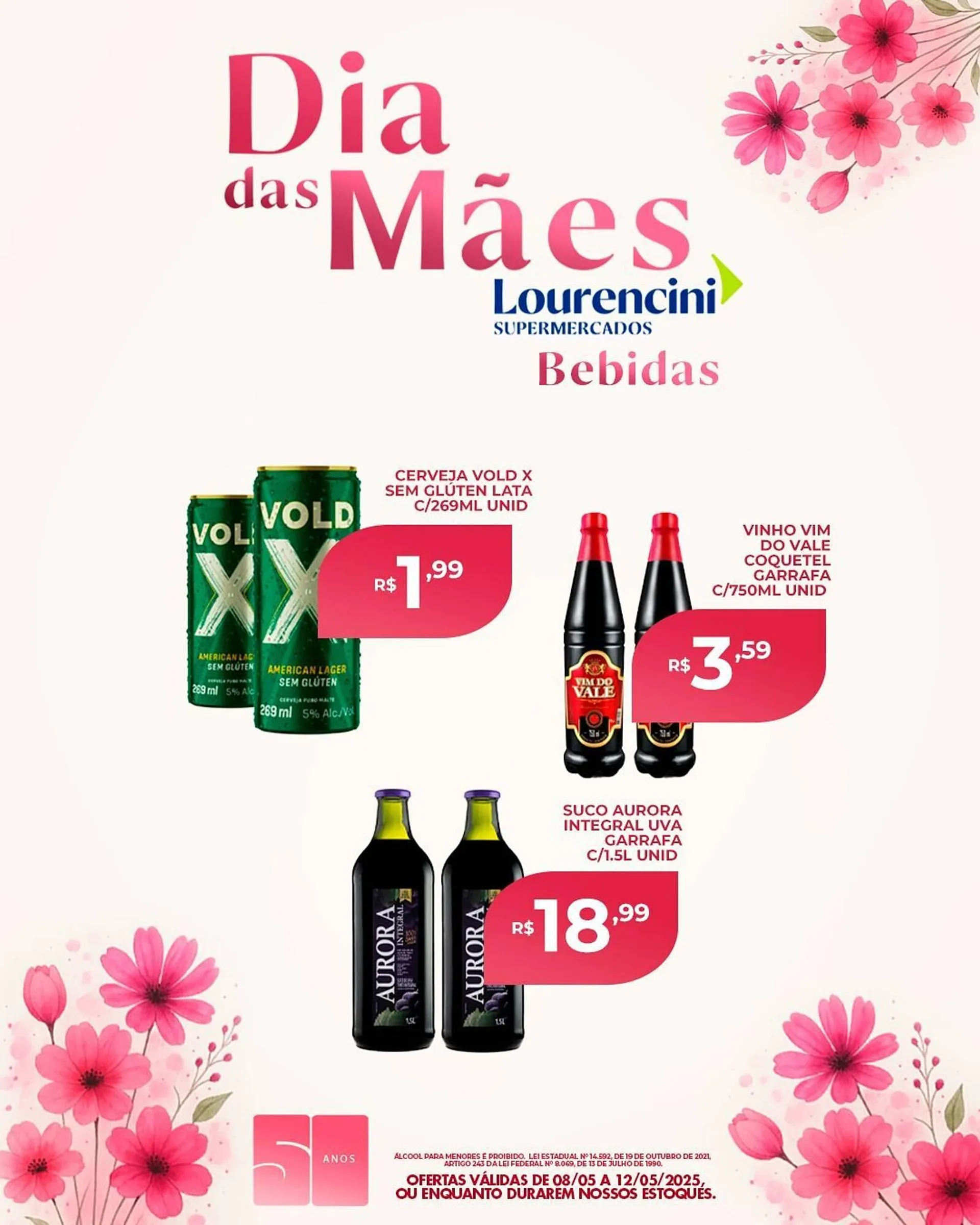 Encarte de Catálogo Lourencini Supermercados 8 de maio até 12 de maio 2025 - Pagina 2