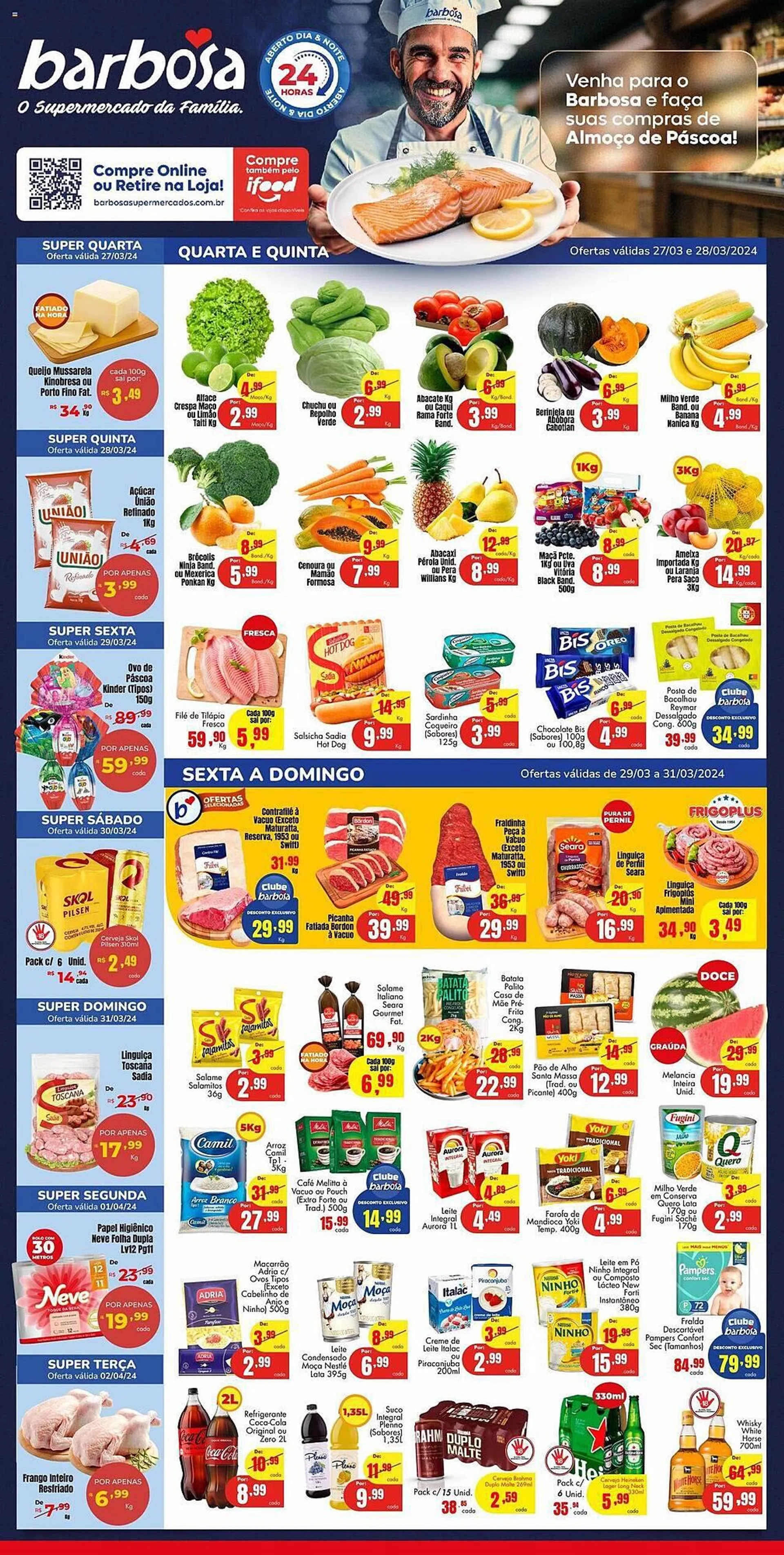 Encarte de Catálogo Barbosa Supermercados 27 de março até 2 de abril 2024 - Pagina 1