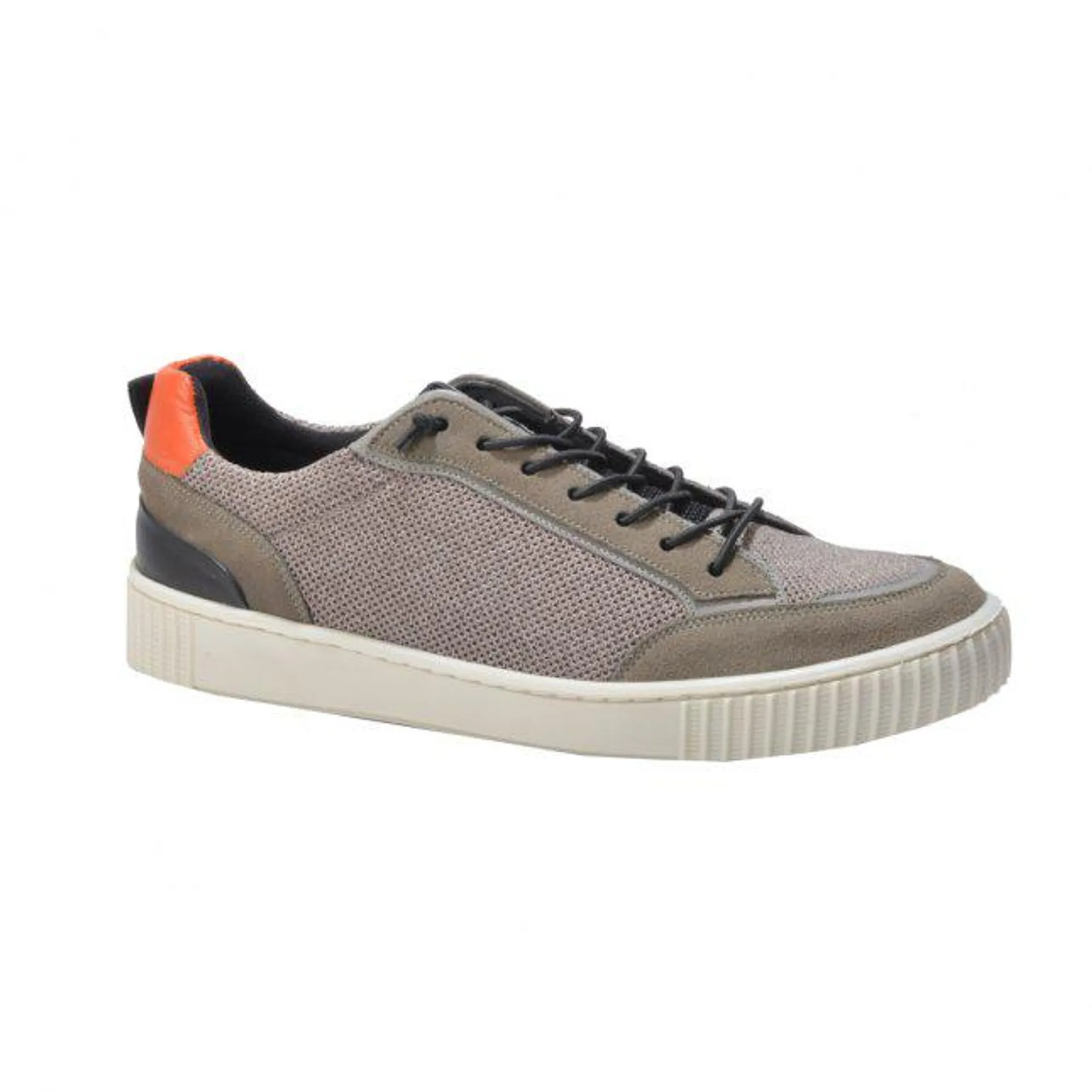 Tênis Casual Cinza Preto Laranja V23