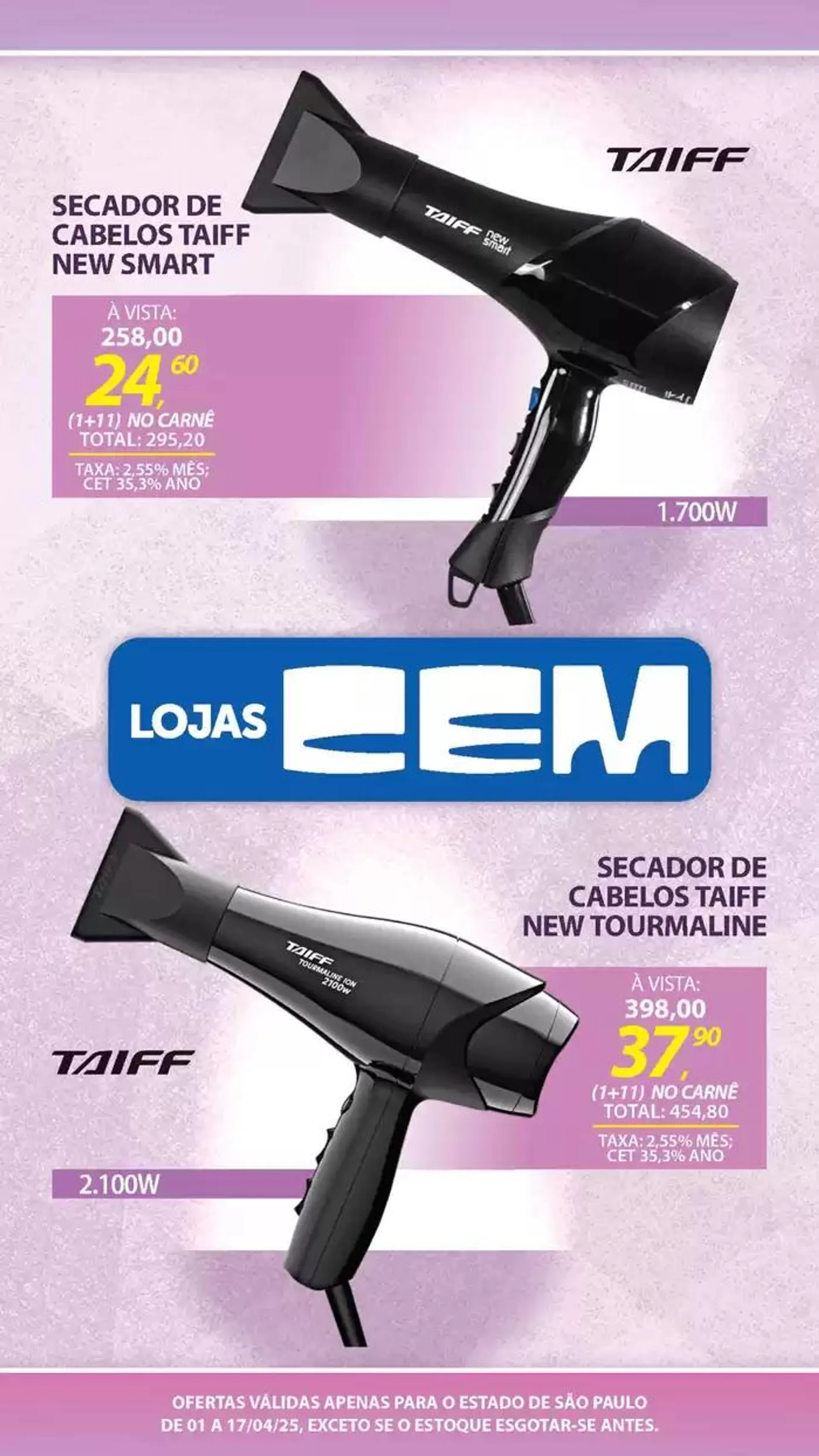 Encarte de Encarte Lojas Cem 3 de abril até 17 de abril 2025 - Pagina 134