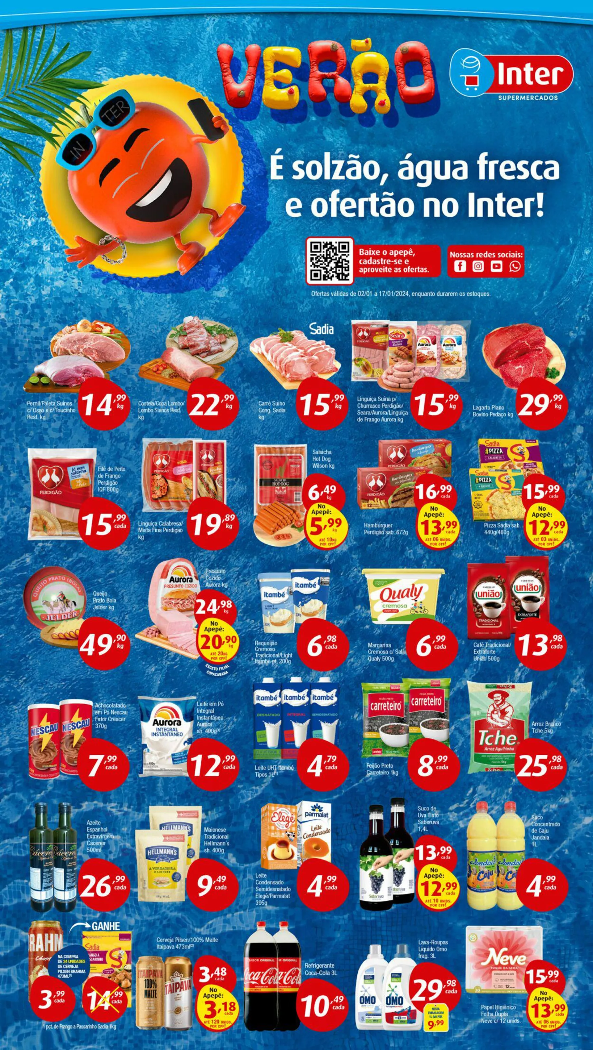 Encarte de Inter Supermercados 2 de janeiro até 17 de janeiro 2024 - Pagina 