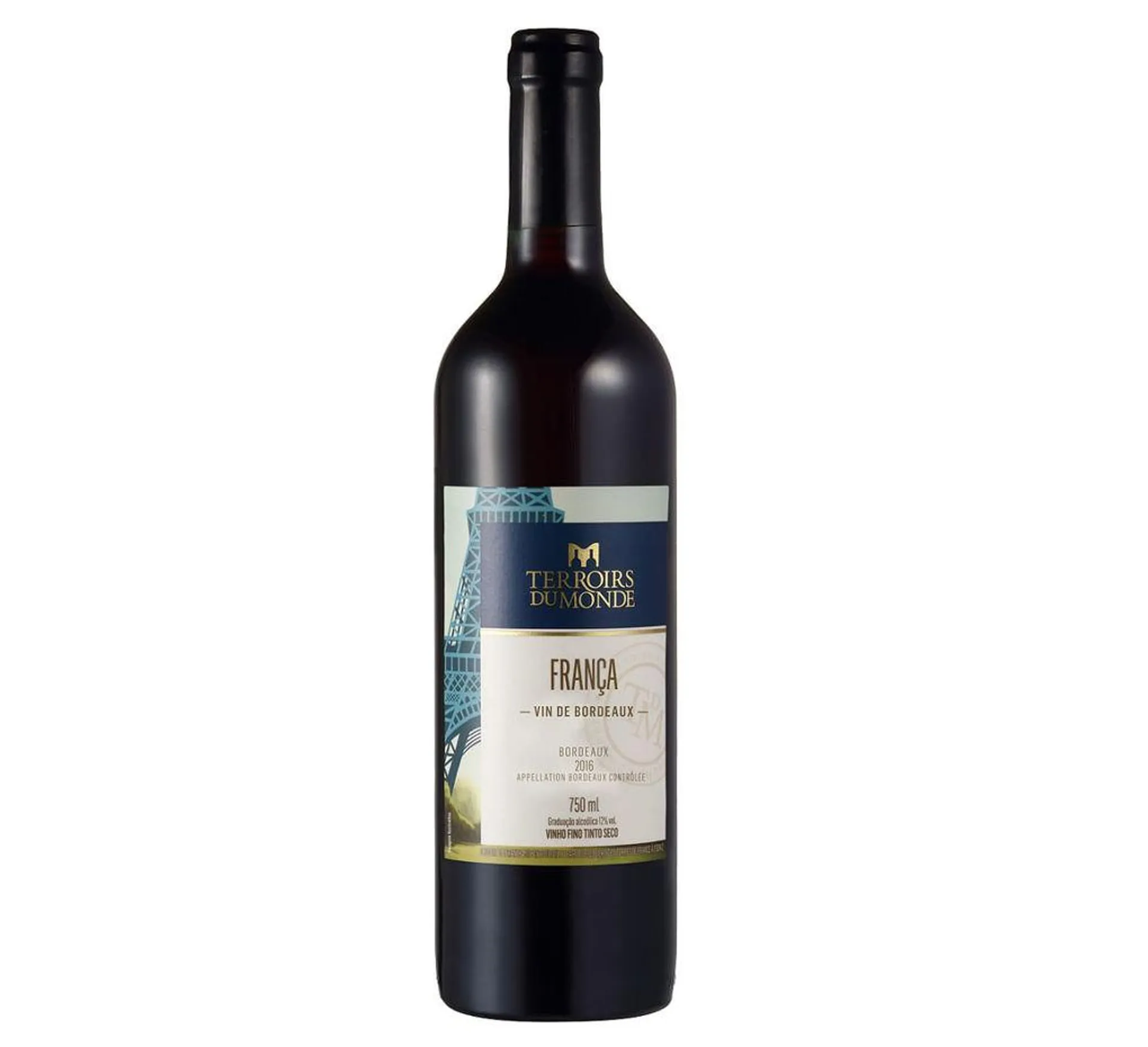 Vinho Tinto Seco Terroirs Du Monde Bordeaux 2016 750ml