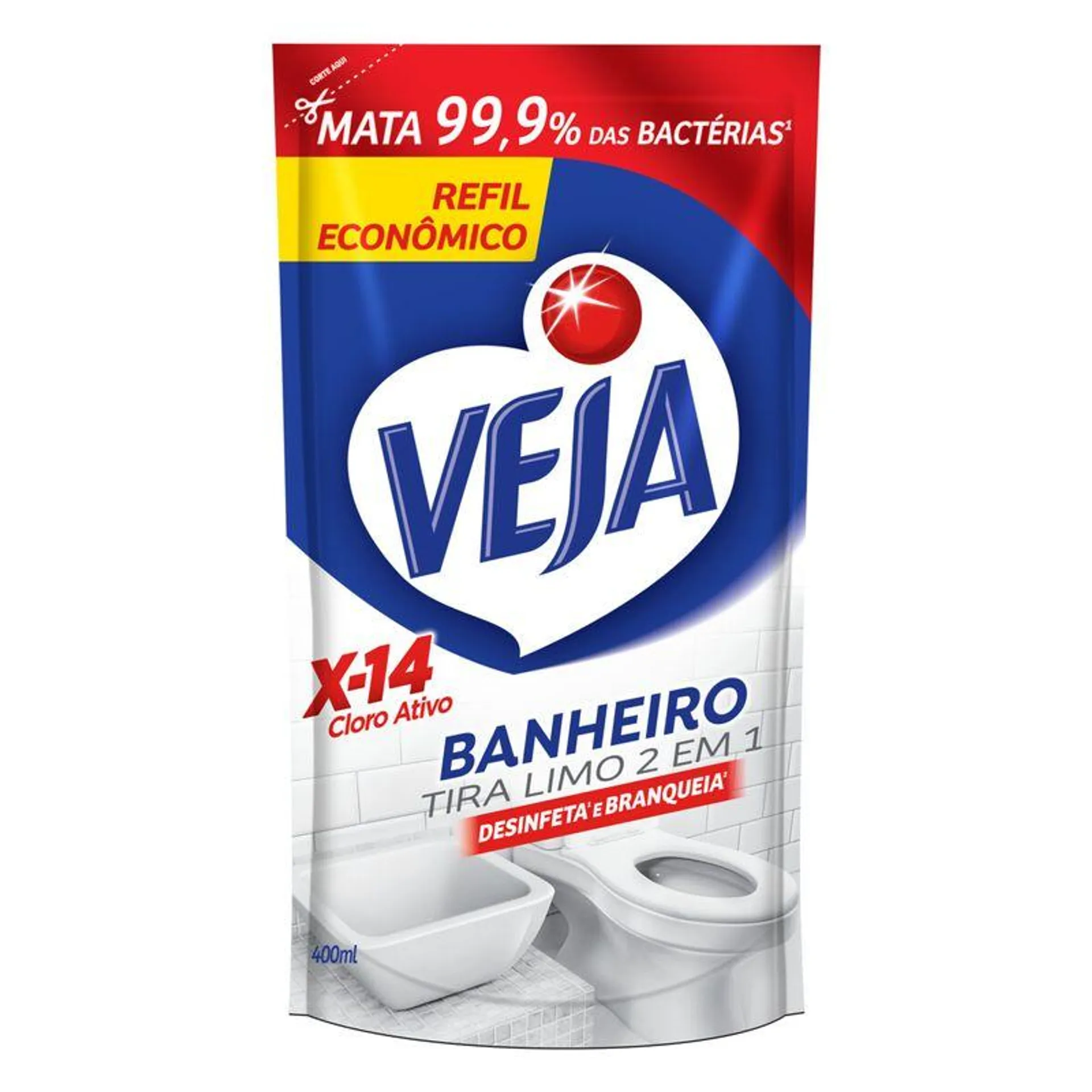 Limpador Tira-Limo Veja X-14 Banheiro Refil 400ml