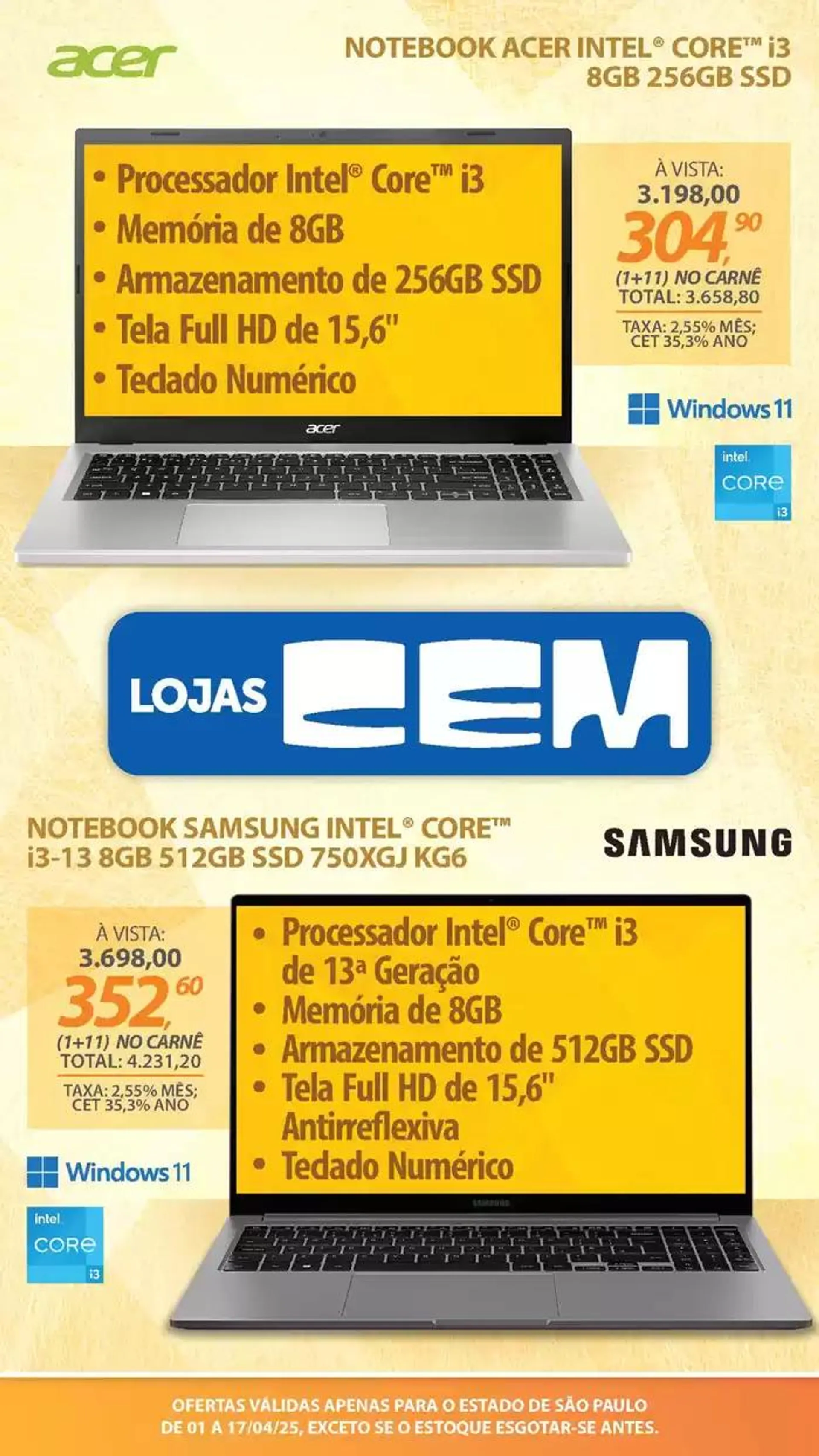 Encarte de Encarte Lojas Cem 3 de abril até 17 de abril 2025 - Pagina 16
